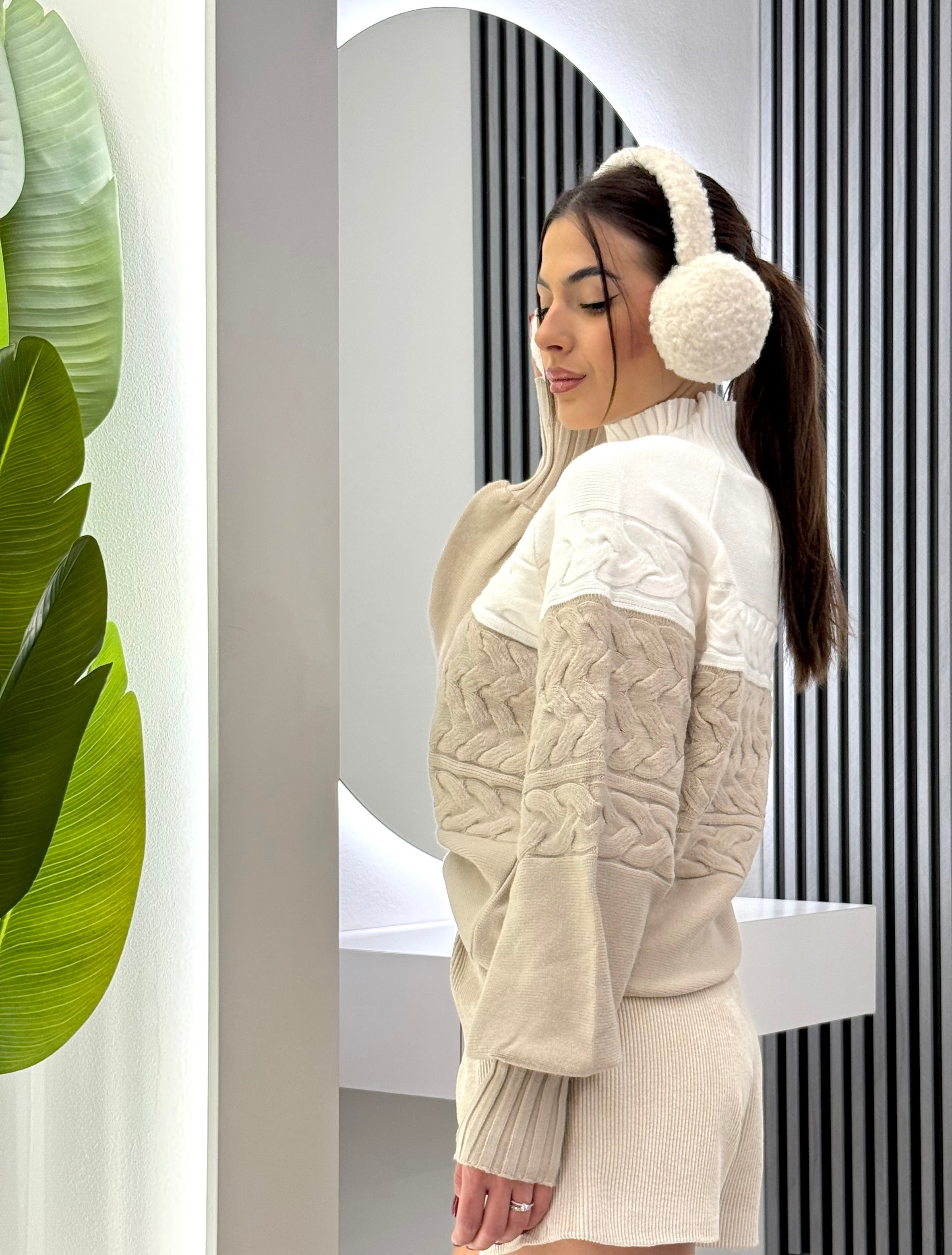 Club Crochet - Maglia Trecce Bicolore