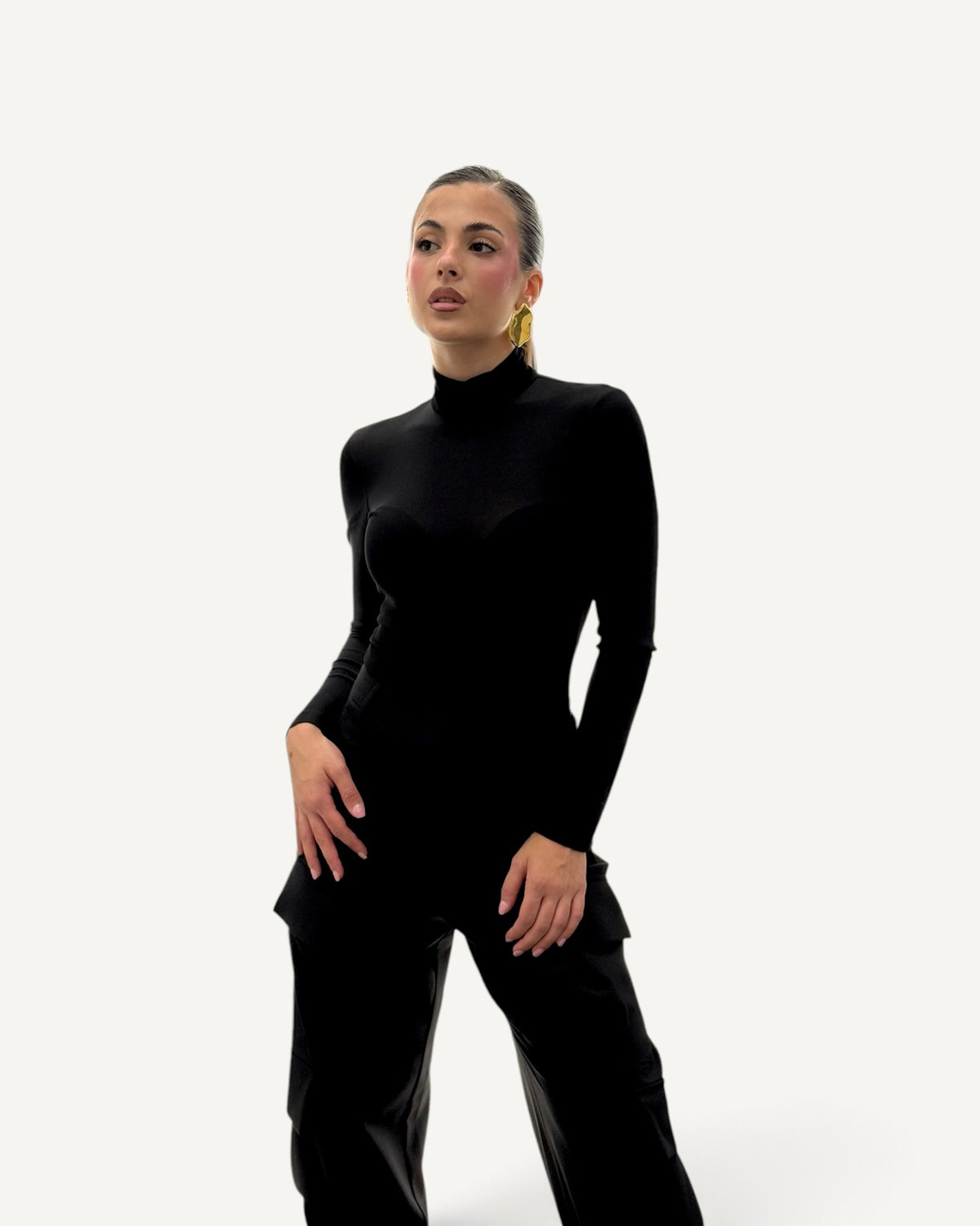 Silence Limited - Body Helen nero a collo alto