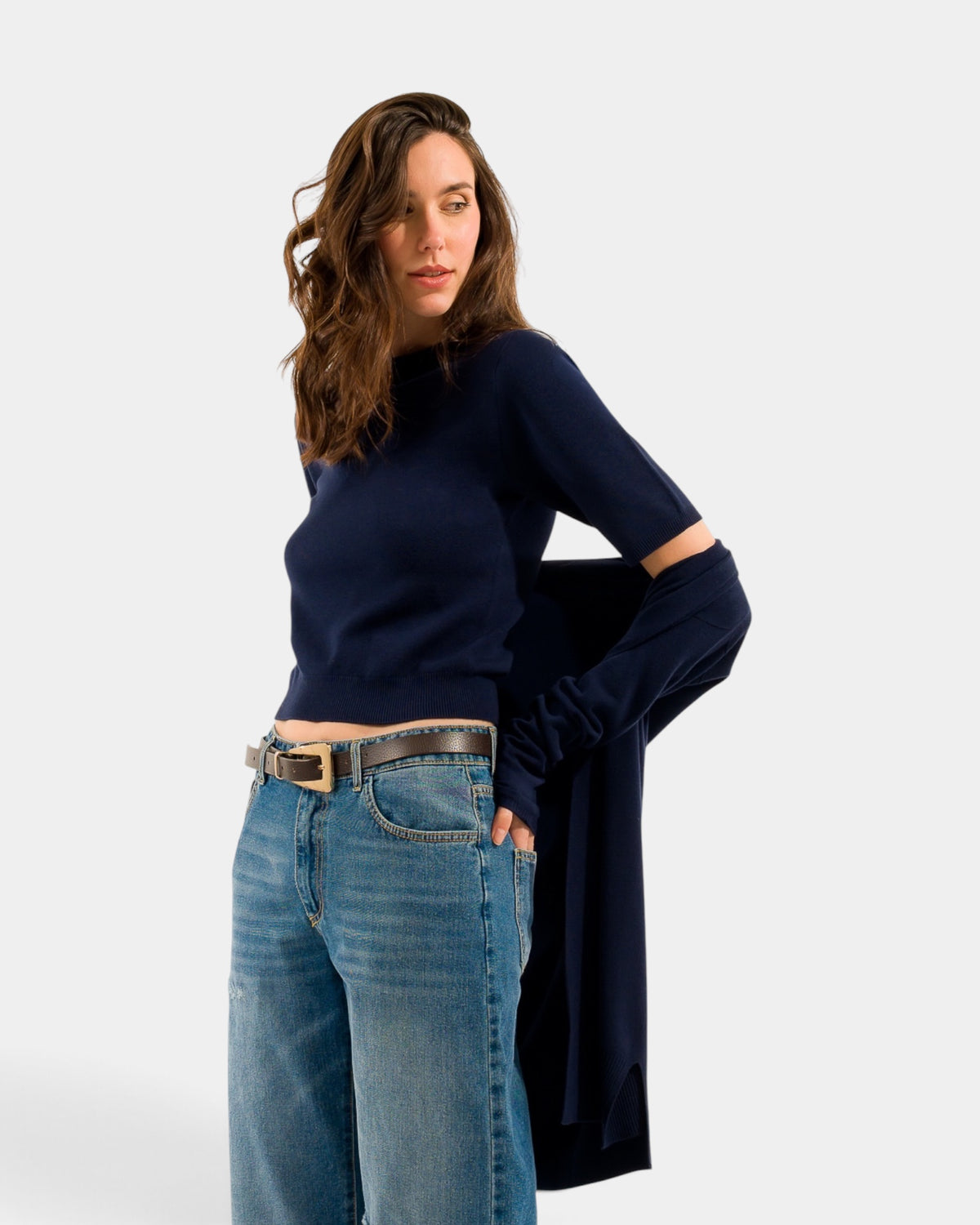 Kontatto - Girocollo Manica Corta Blu Navy