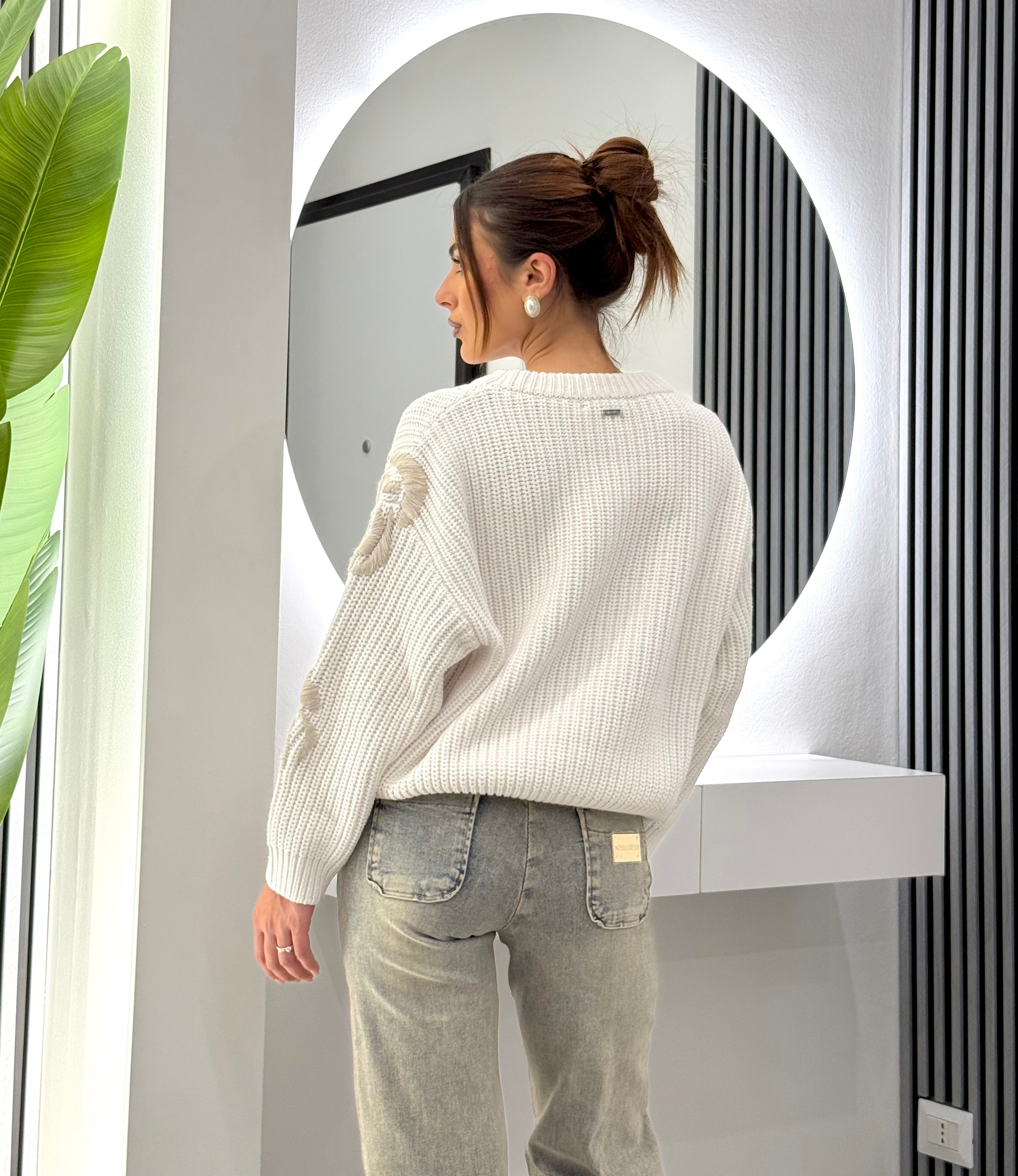 No Secrets - Maglia ricamo Rose