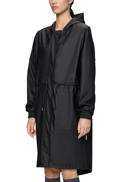 Rains - String W Parka Nera