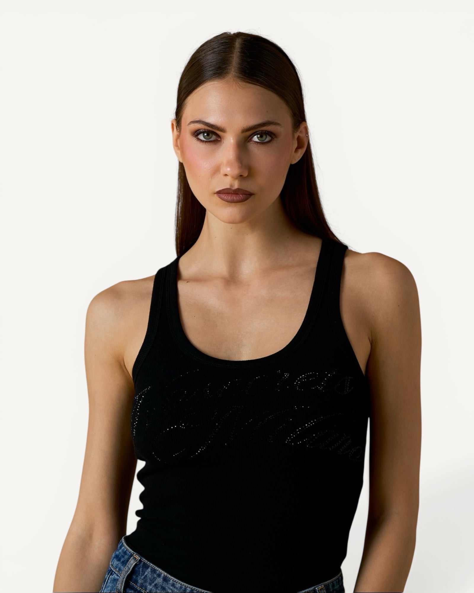 No Secrets - Canotta Logo Strass