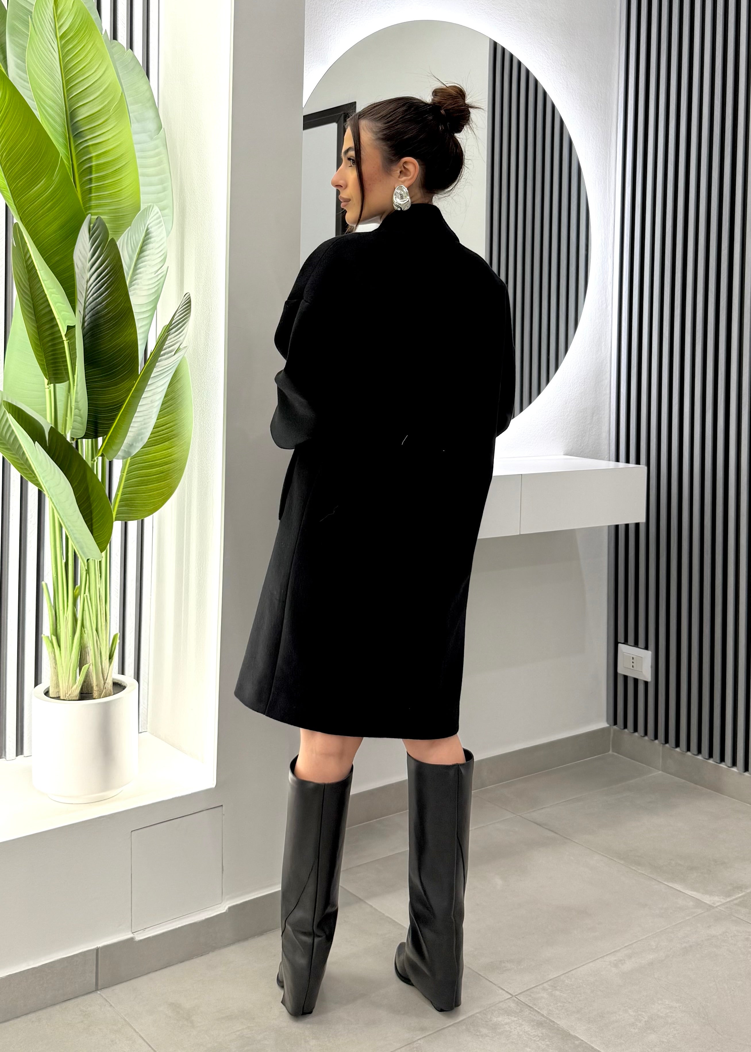 Kontatto - Cappotto Doppiopetto Nero