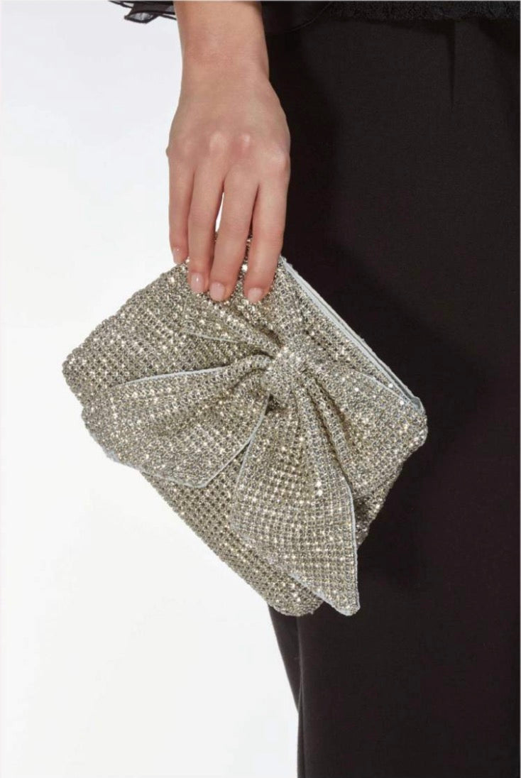 Odì Odì - Mini Borsa Quirra Fiocco in Strass Argento