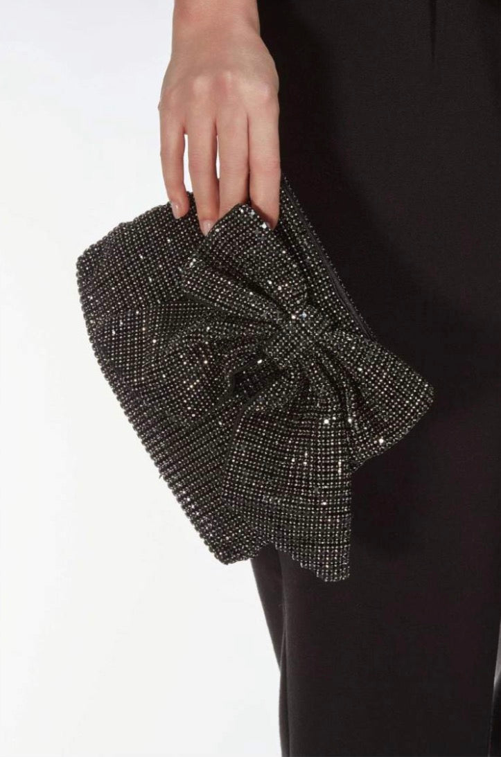 Odì Odì - Mini Borsa Quirra Fiocco in Strass Nera