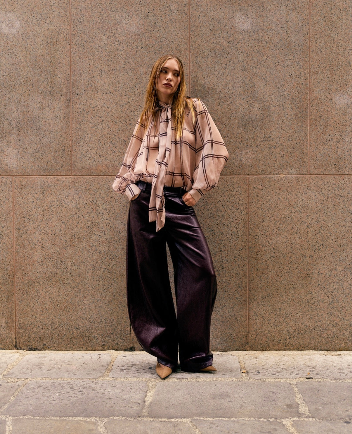 D'Elle - Giulia Mastini - Camicia Quadrettoni con Fiocco