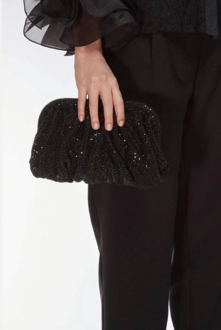 Odì Odì - Borsa Caratea Morbida in Strass Nera