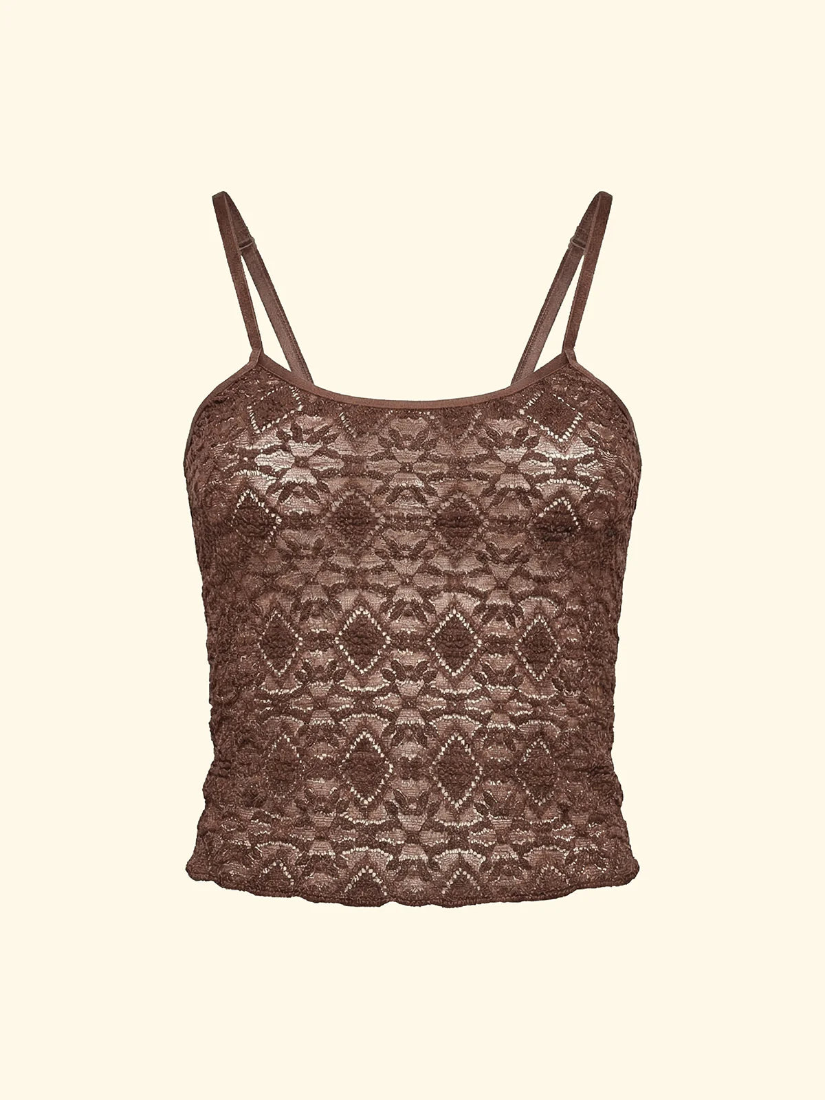F**K - Crop Top Pizzo Brown SW0207-BN