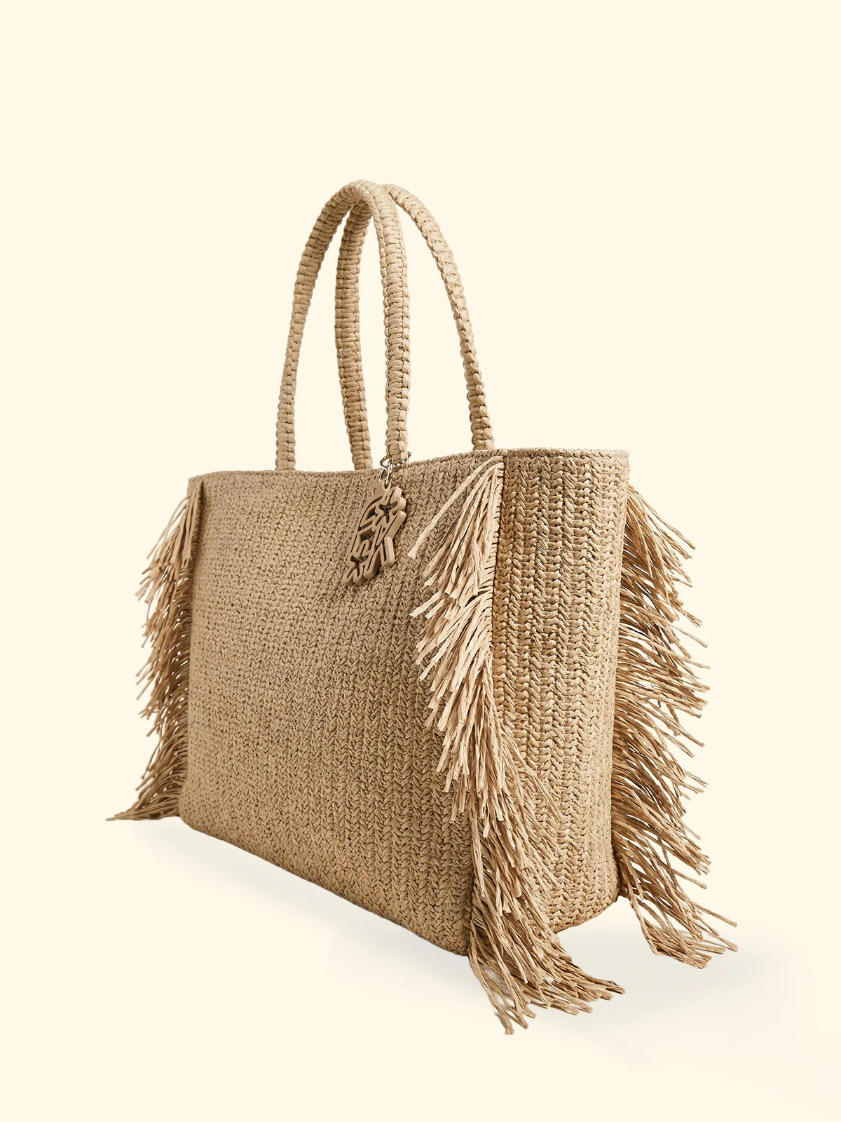 F**K - Maxi Bag Paglia Frange e Manici Rigidi SW0040-BG