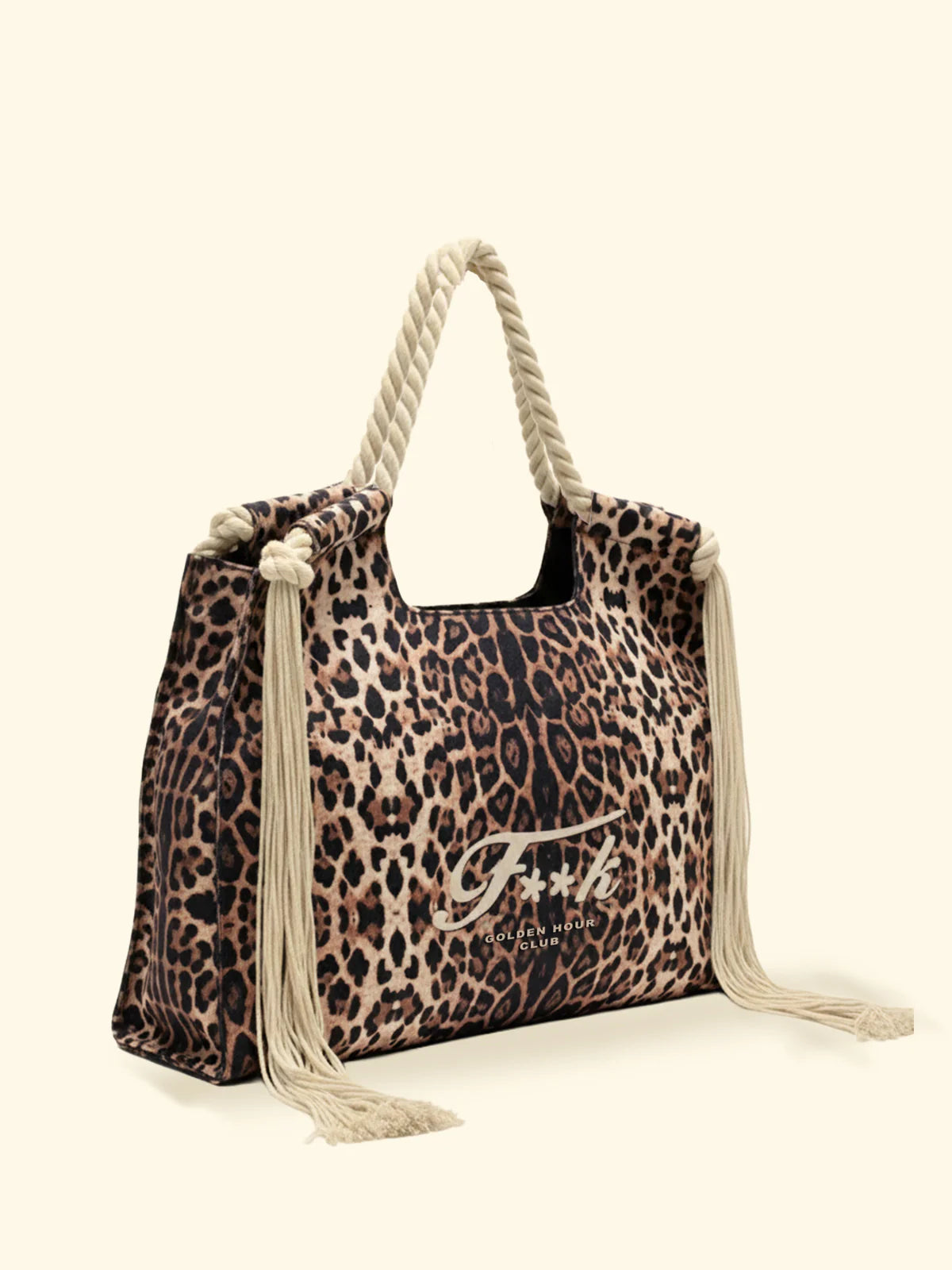 F**K - Maxi Bag Canvas Manici Corda e Frange SW0081-X02
