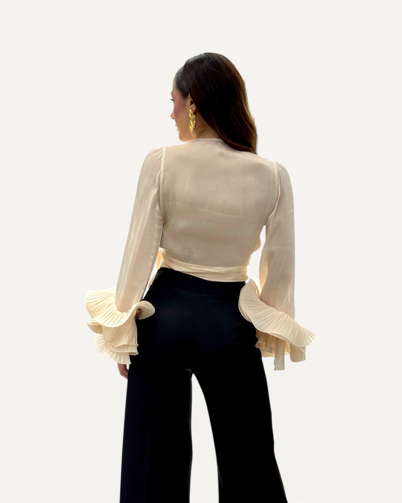 Hanita Couture - Blusa Avorio con Rouches