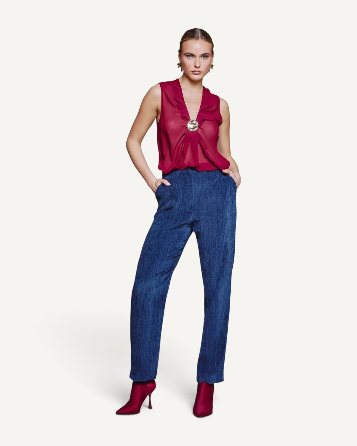 Hanita Couture - Pantalone Velluto