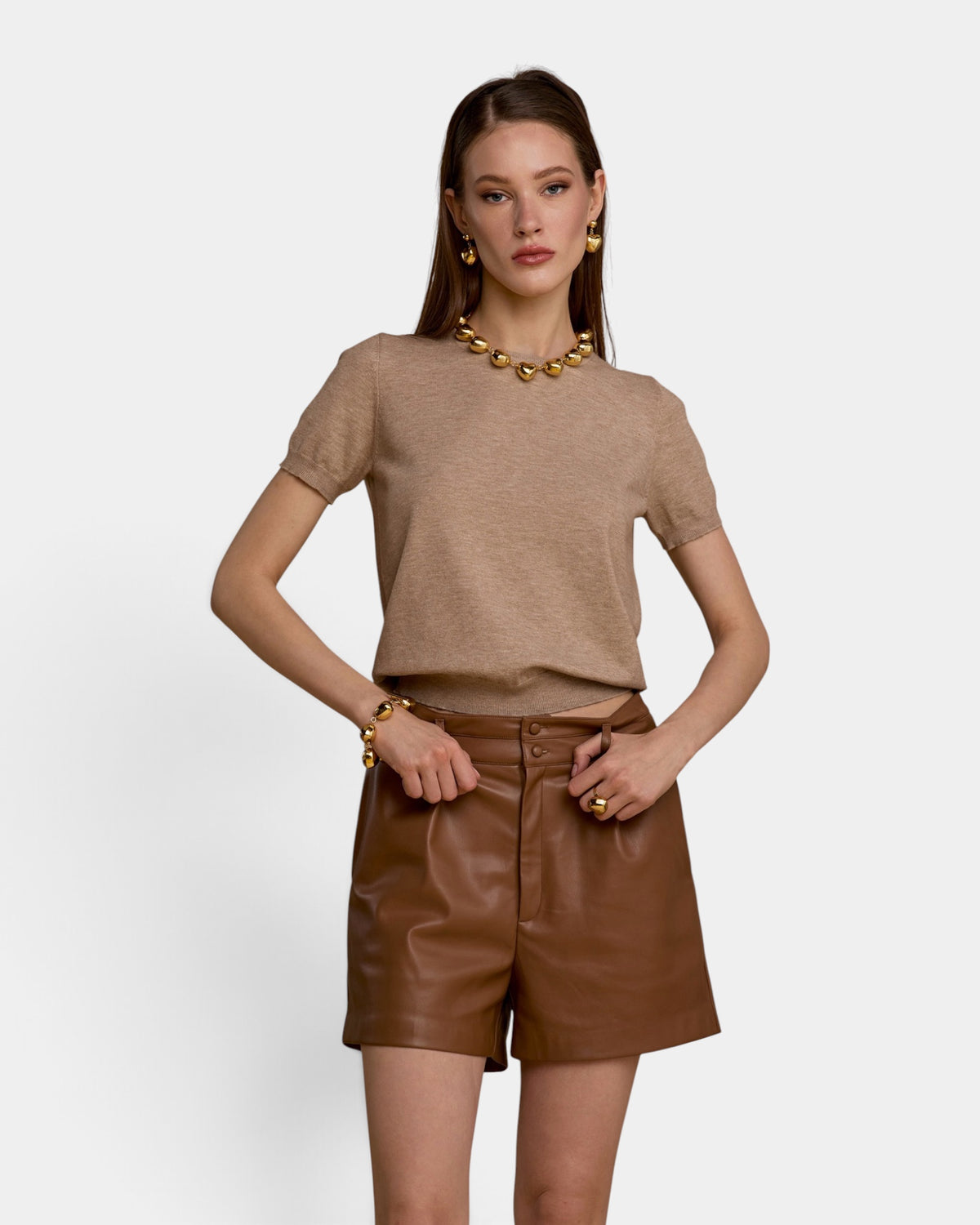 No Secrets - T-Shirt Maglia Base Mandorla