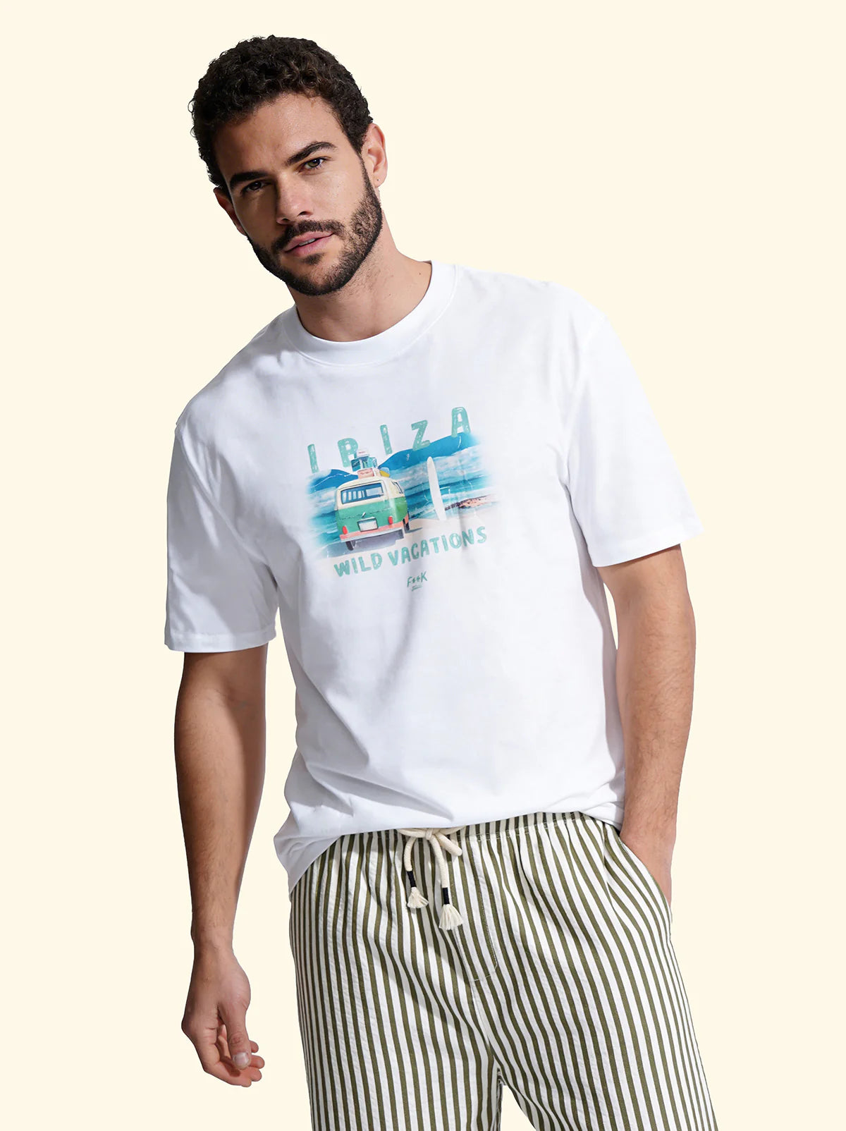 F**K - T-Shirt Uomo Jersey SM6008-WH