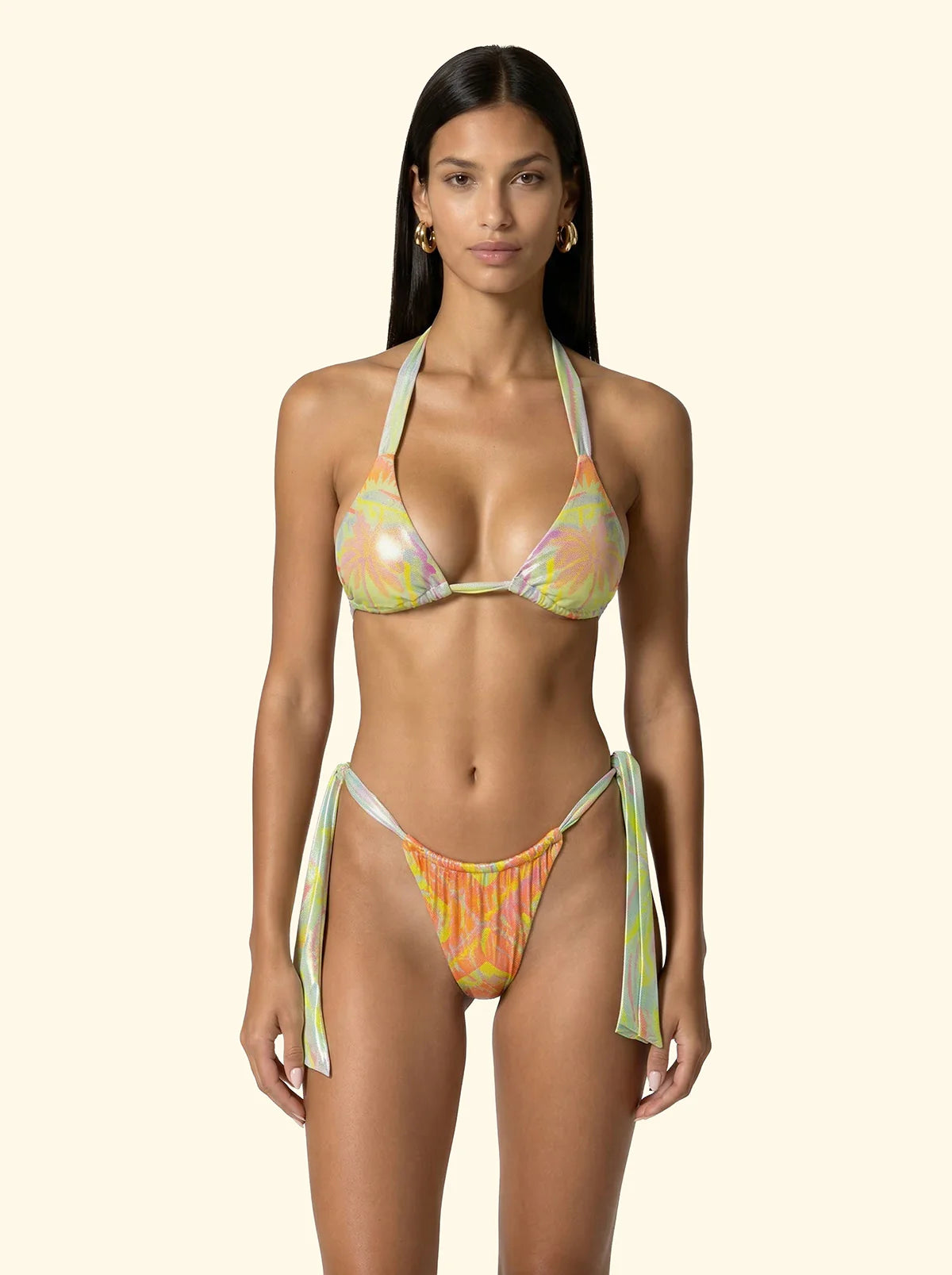 F**K - Bikini Donna Triangolo con Slip Regolabile Fantasia SW0310-X25