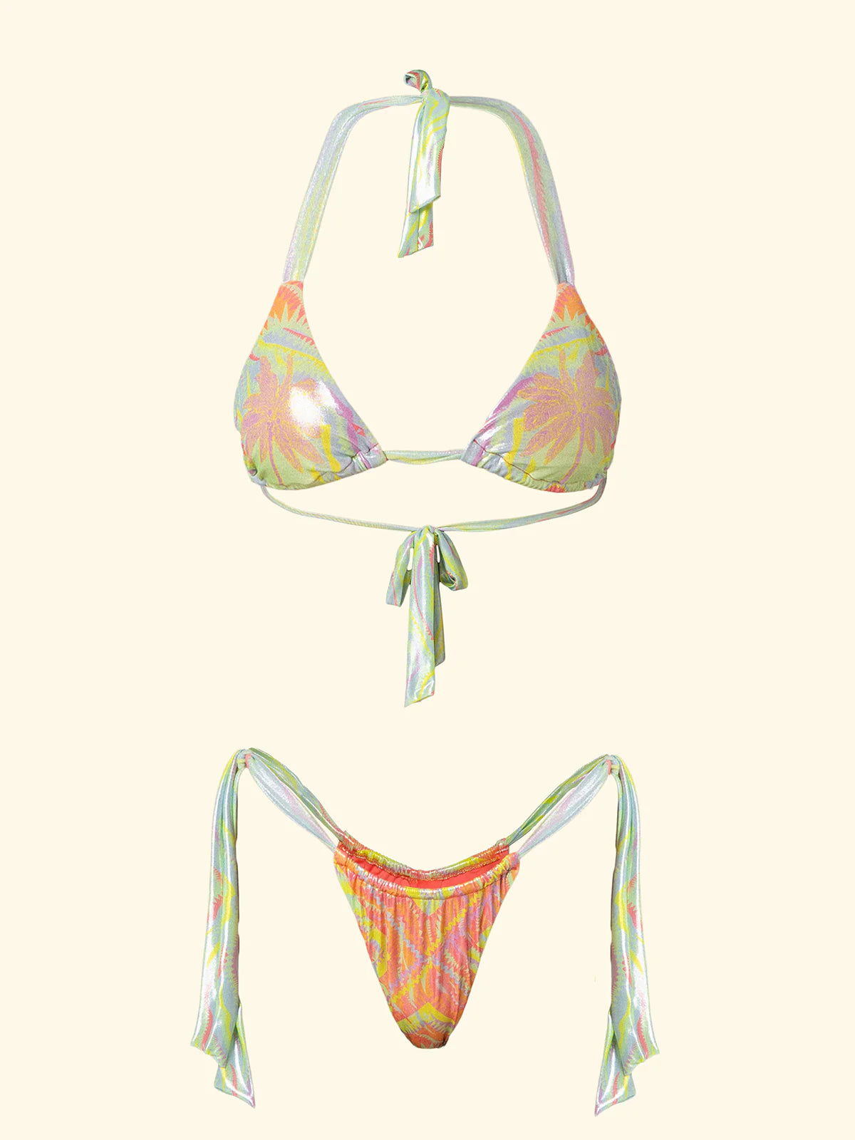 F**K - Bikini Donna Triangolo con Slip Regolabile Fantasia SW0310-X25