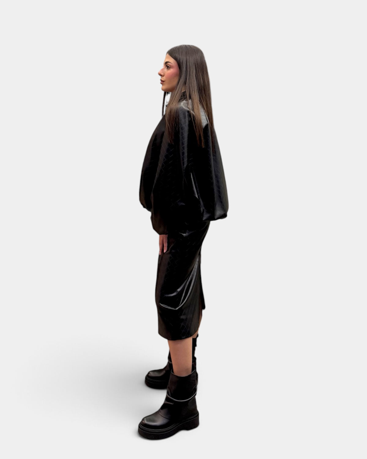 KikiSix - Bomber Ecopelle Nero