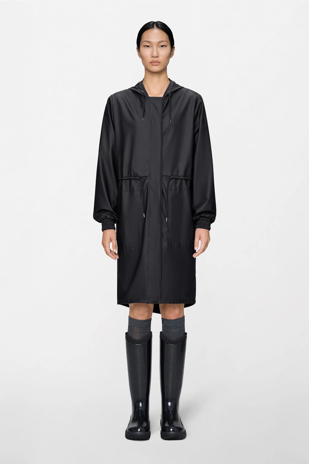 Rains - String W Parka Nera