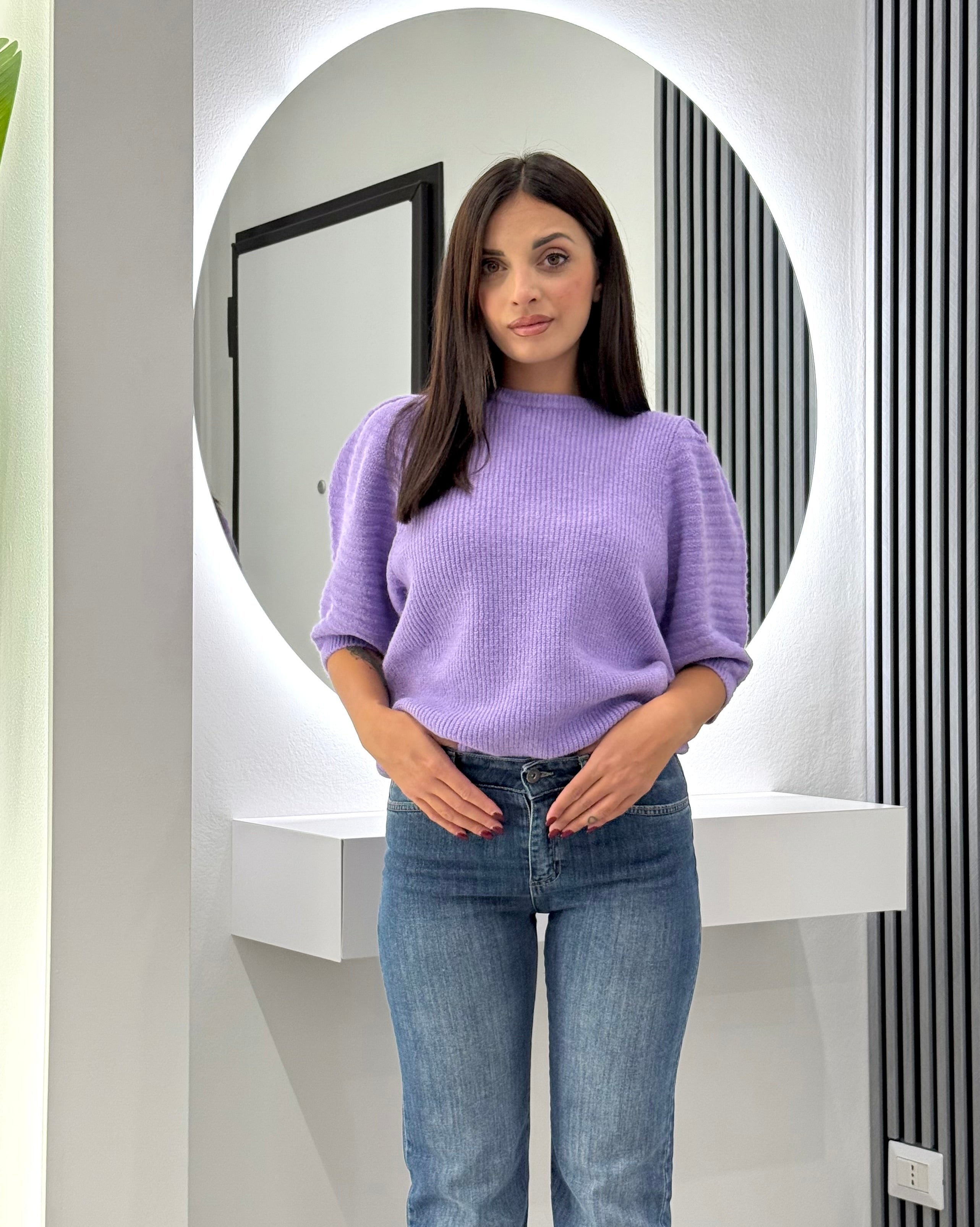 Kontatto - Girocollo Fiocchi Schiena Lilla