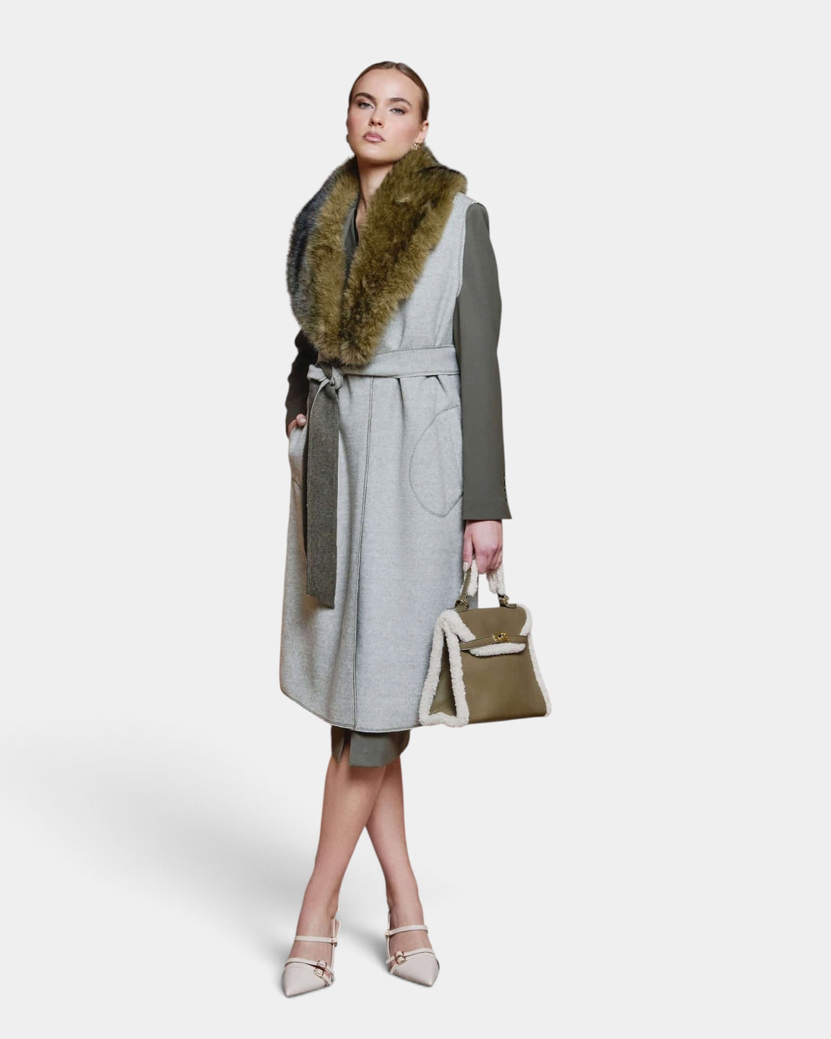 Hanita Couture – Gilet lungo con teddy