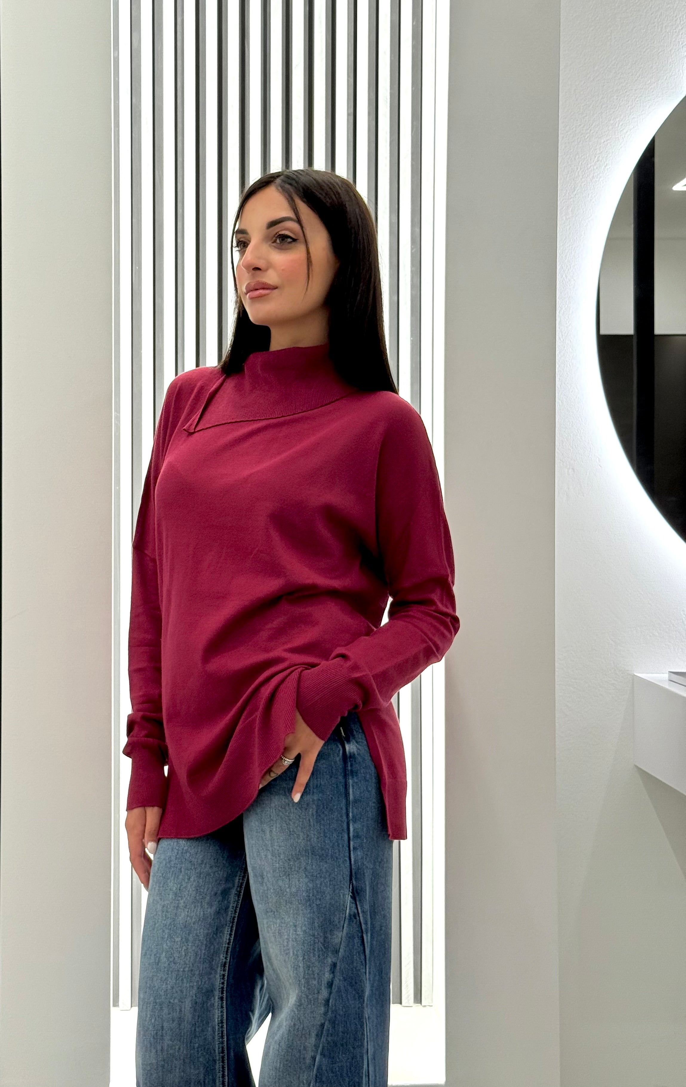 Koralline - Maglia Oversize Collo Ampio