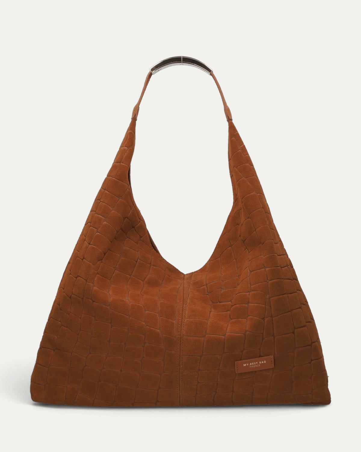 My Best Bag - Borsa Elisse Croco Suede Cognac
