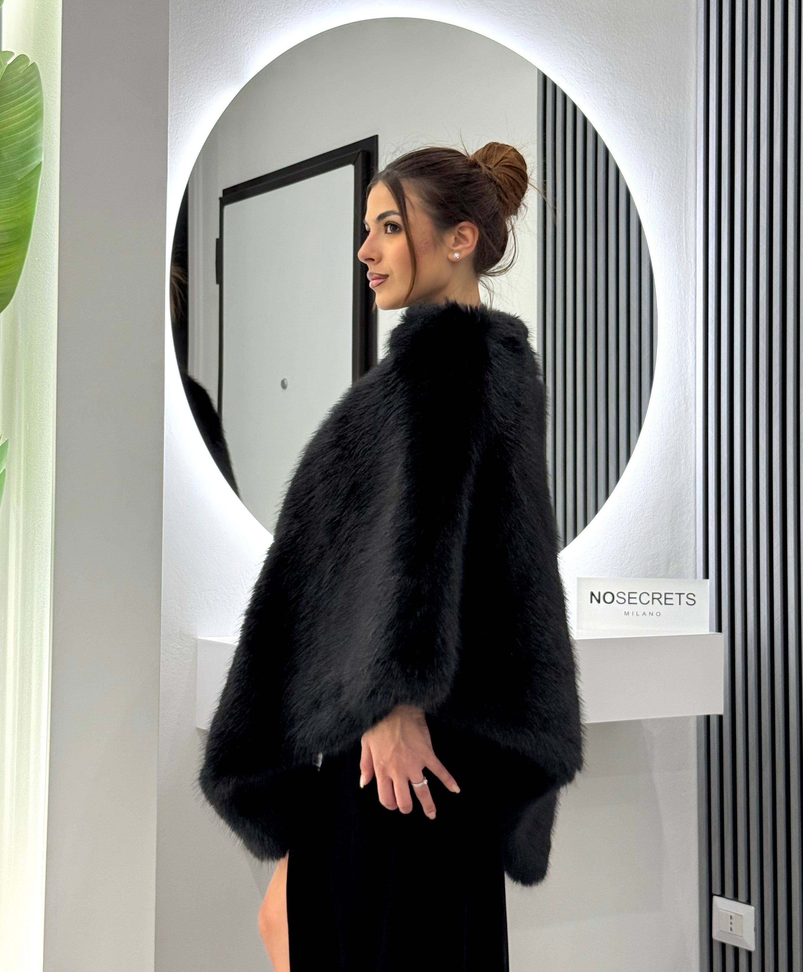 No Secrets - Poncho simil pelliccia