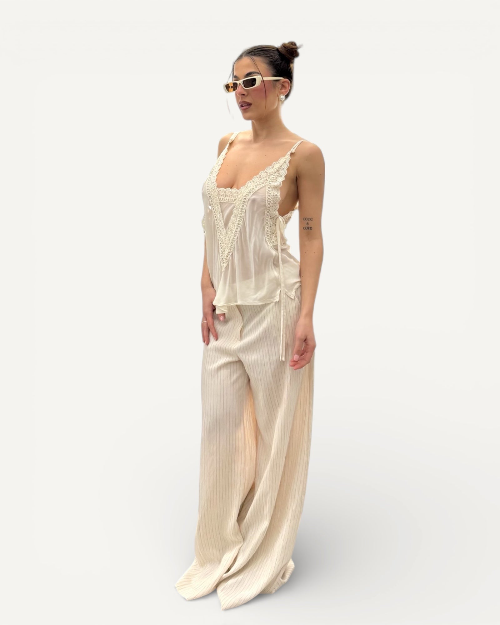 Kontatto - Pantalone Vita Bassa Gessato