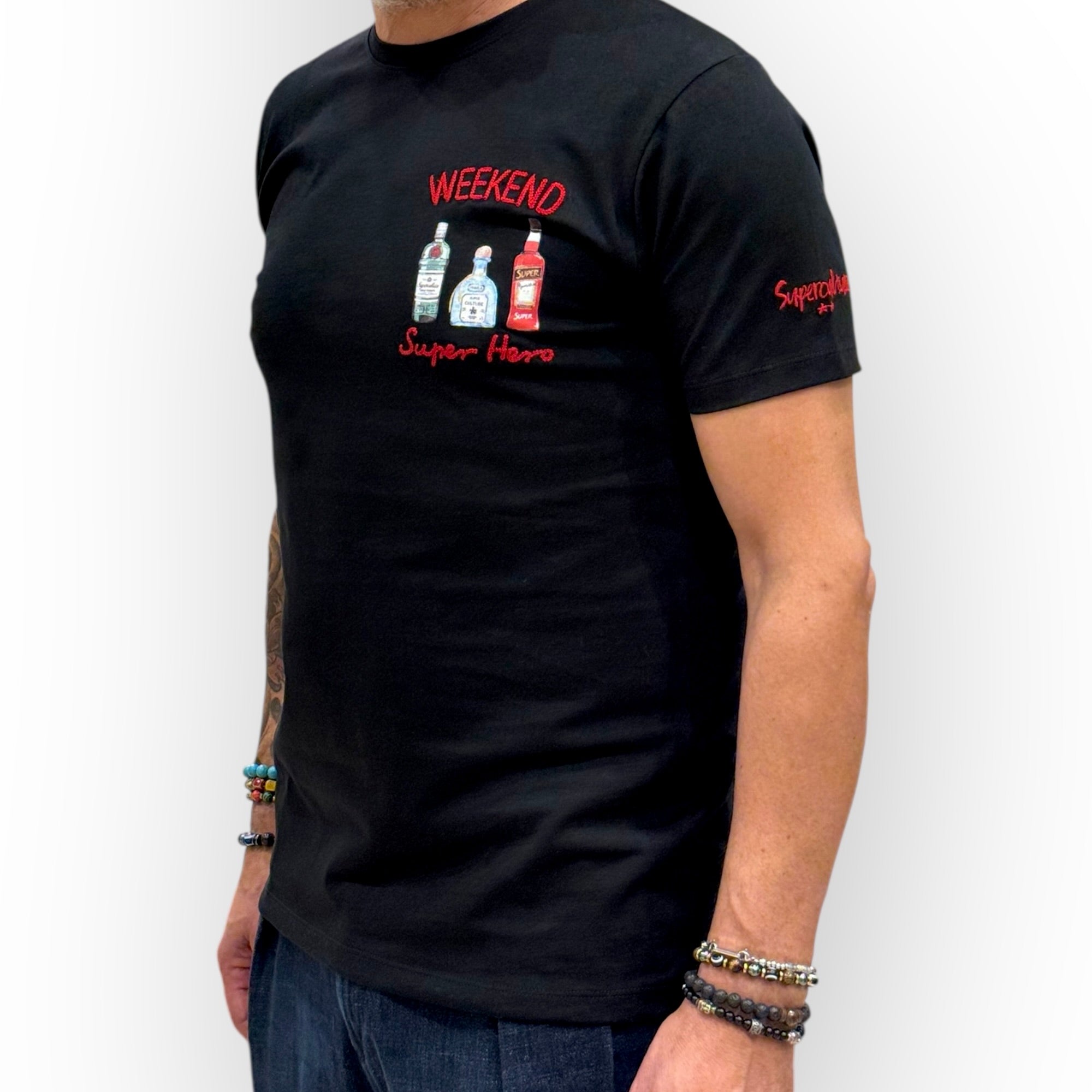 Superculture - T-Shirt "Weekend Super Hero" Nera