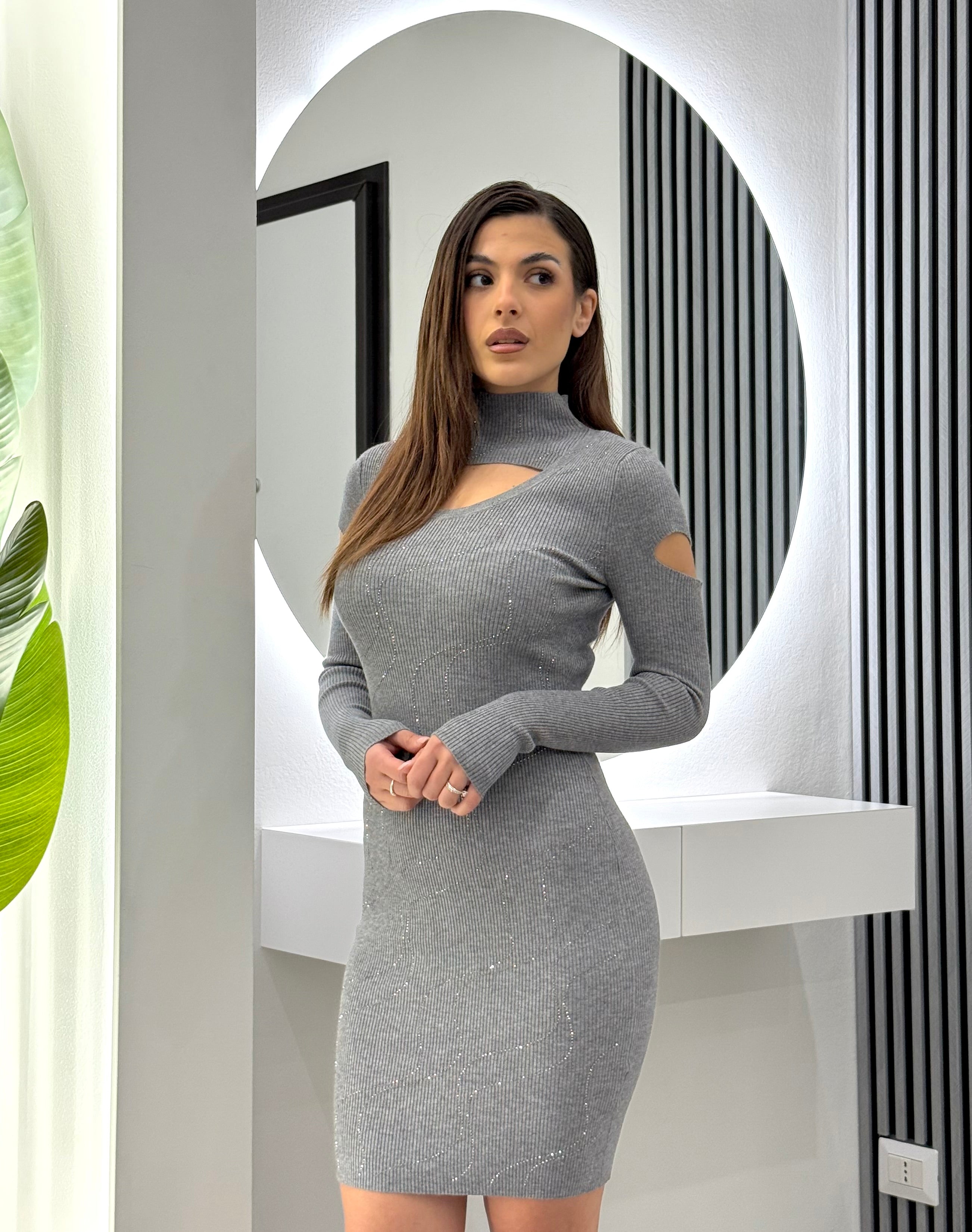 No Secrets - Abito Onde e Diamanti Grigio