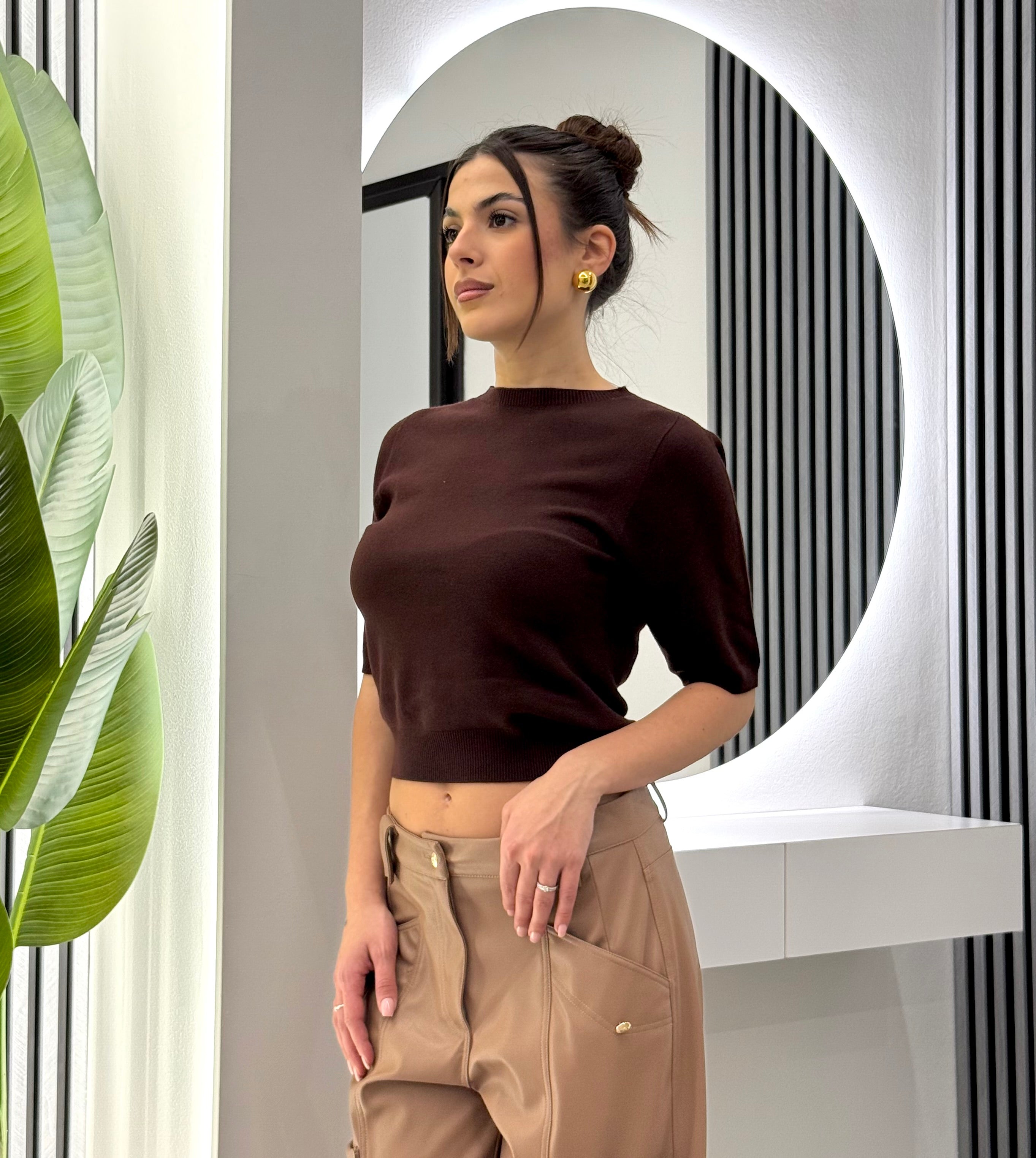 Kontatto - Girocollo Manica Corta Burgundy