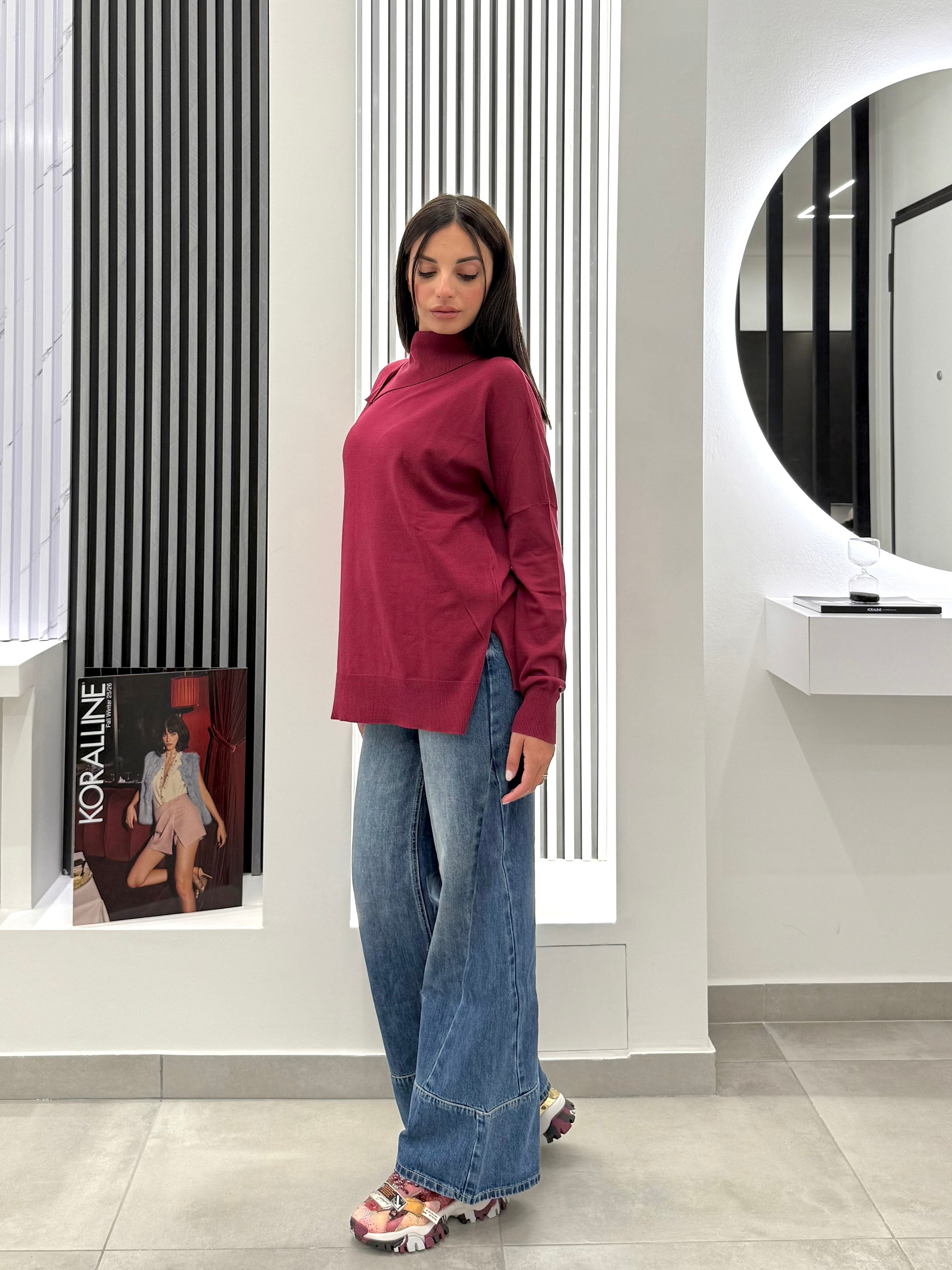 Koralline - Maglia Oversize Collo Ampio