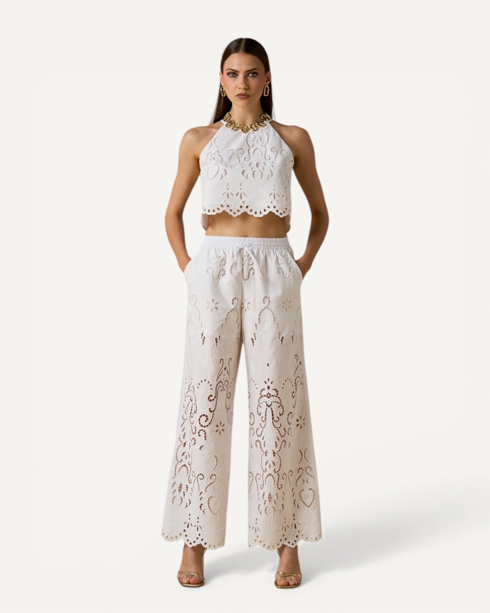 No Secrets - Pantalone Ricamo Ajour