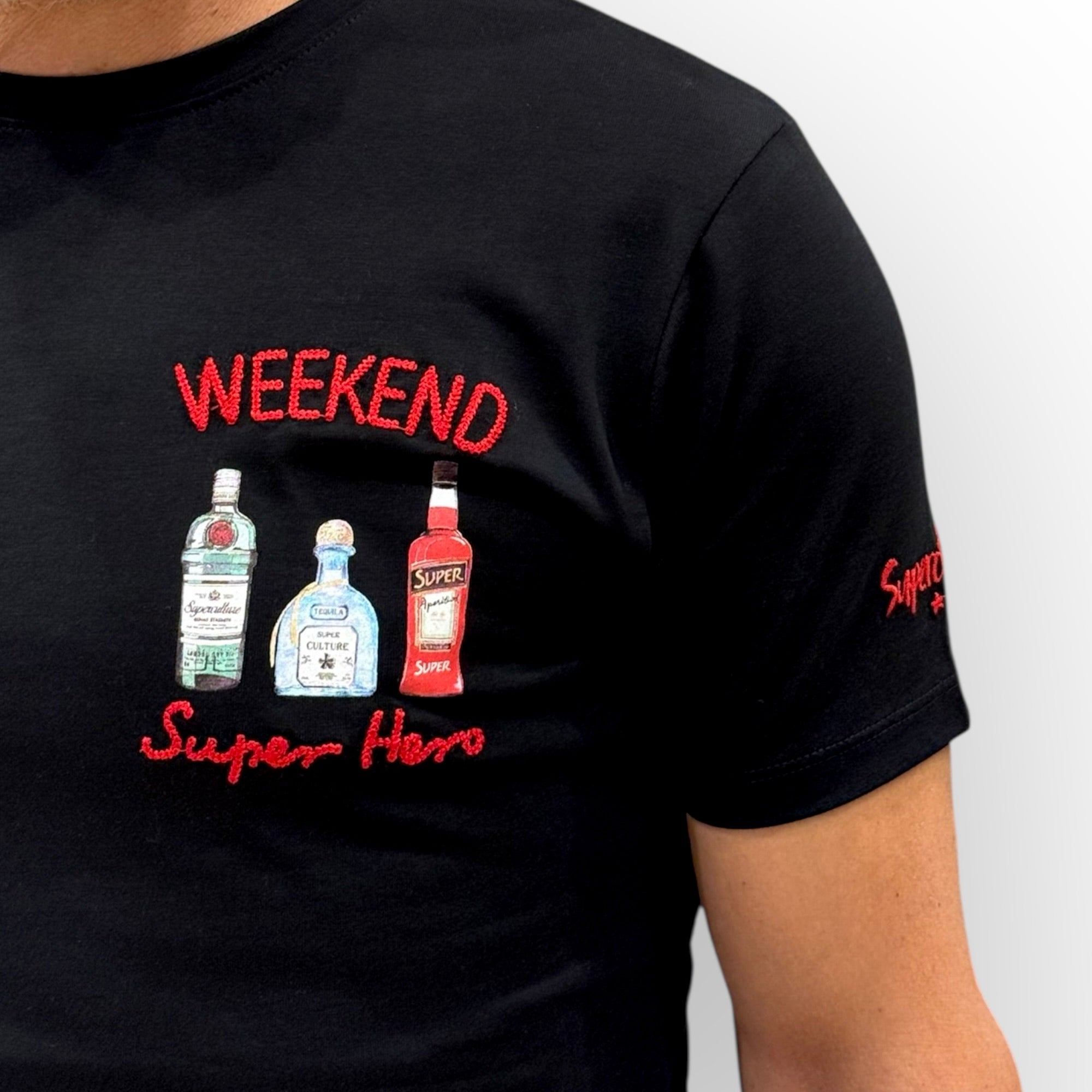 Superculture - T-Shirt "Weekend Super Hero" Nera