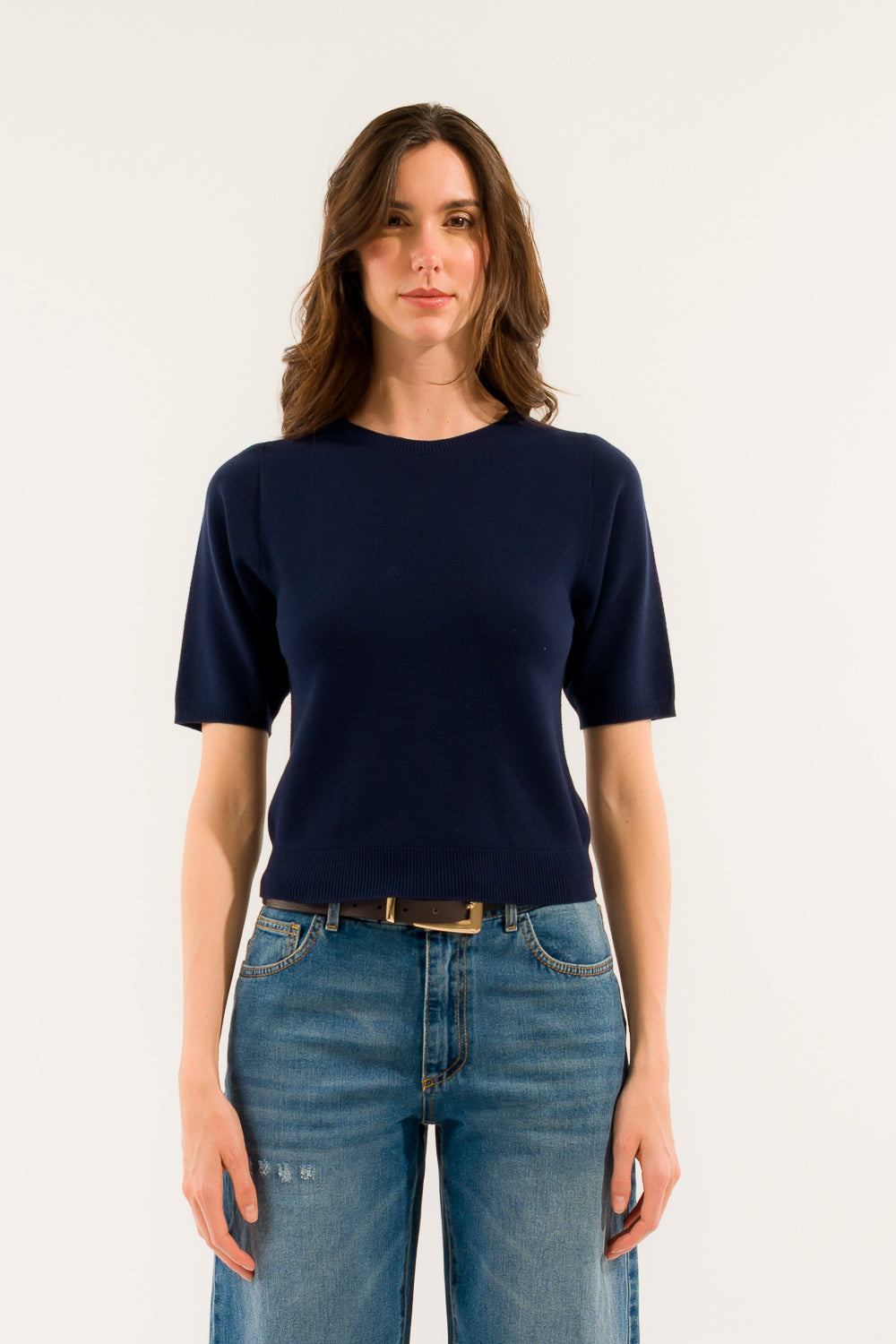 Kontatto - Girocollo Manica Corta Blu Navy
