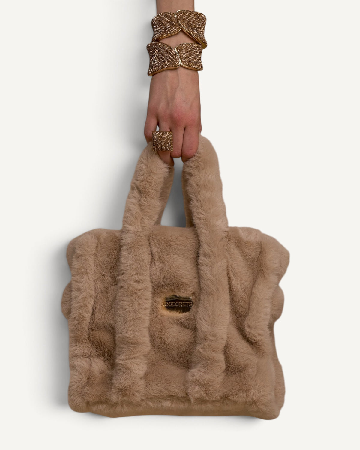 No Secrets - Tote Bag Simil Pelliccia Nocciola
