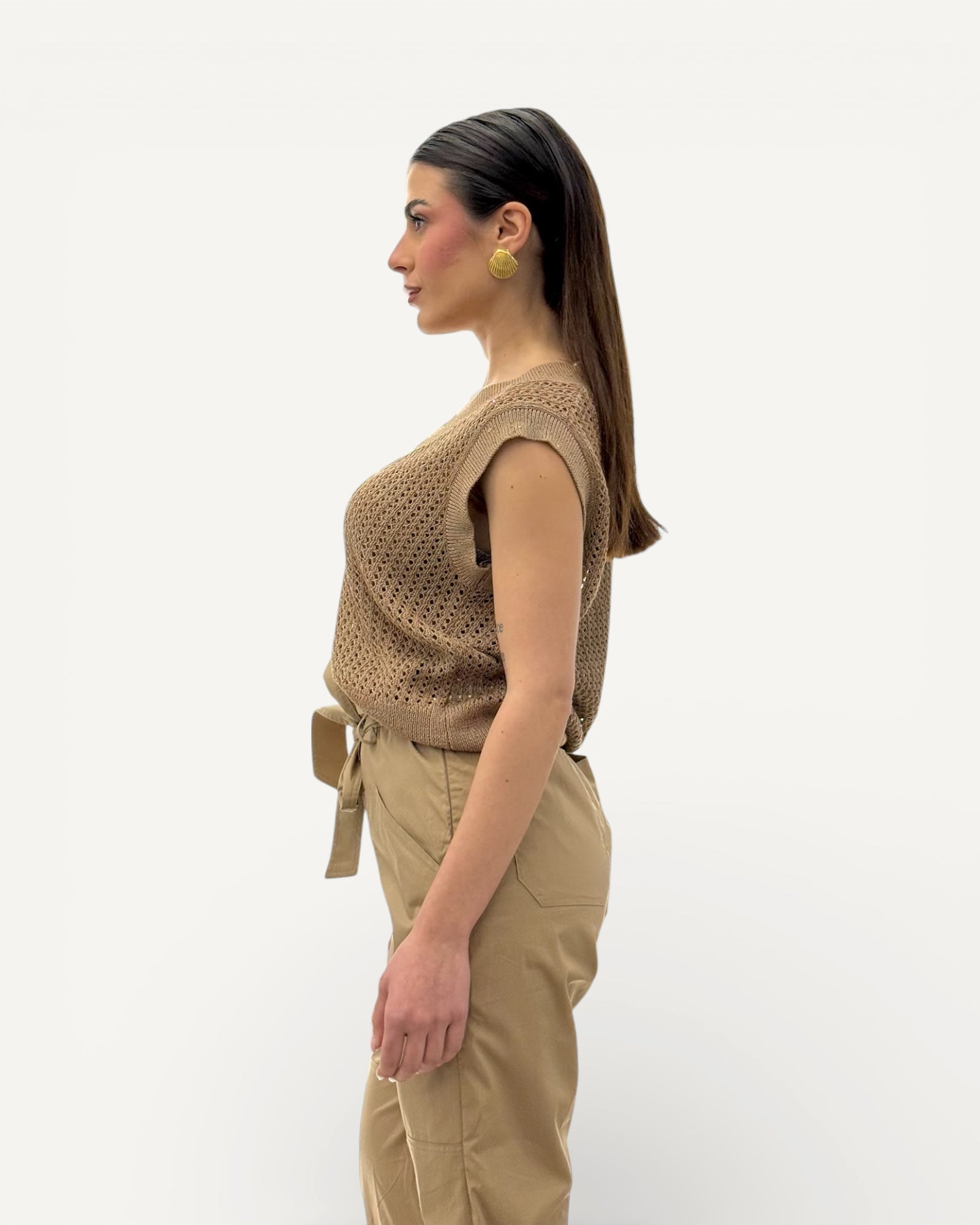 No Secrets - Gilet Crochet e Paillettes