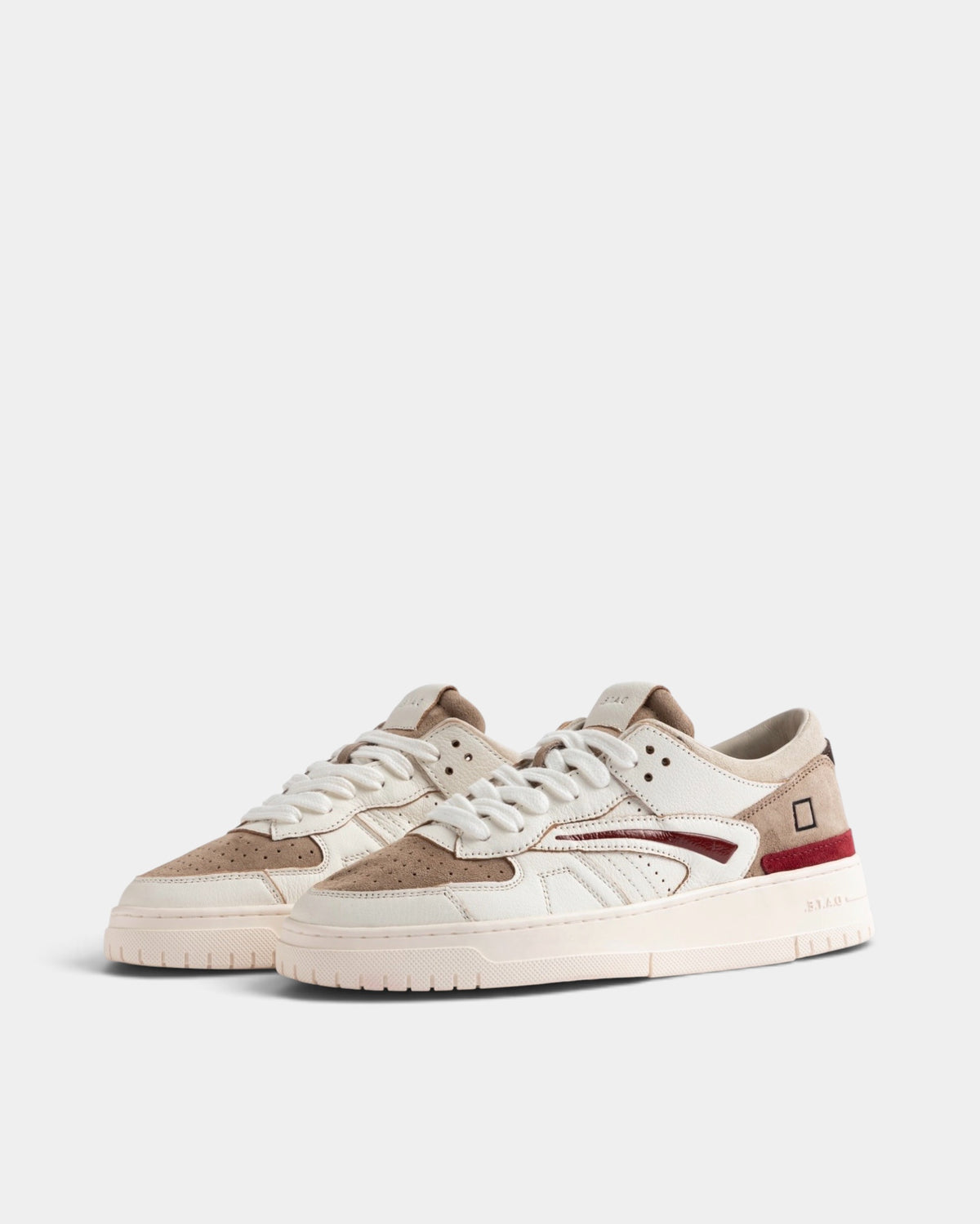 D.A.T.E. - Sneakers Uomo Torneo Colored White - Bordeaux