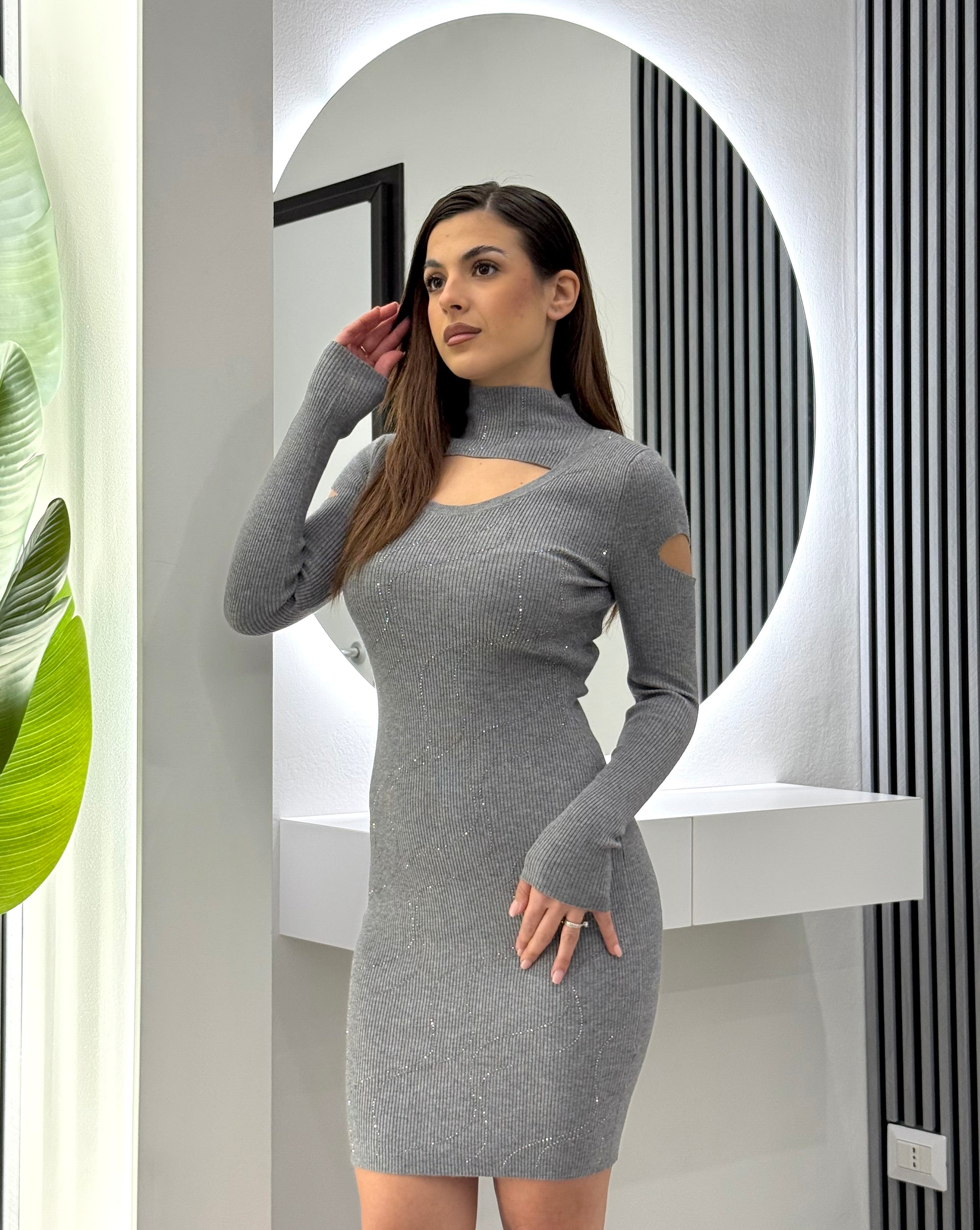 No Secrets - Abito Onde e Diamanti Grigio