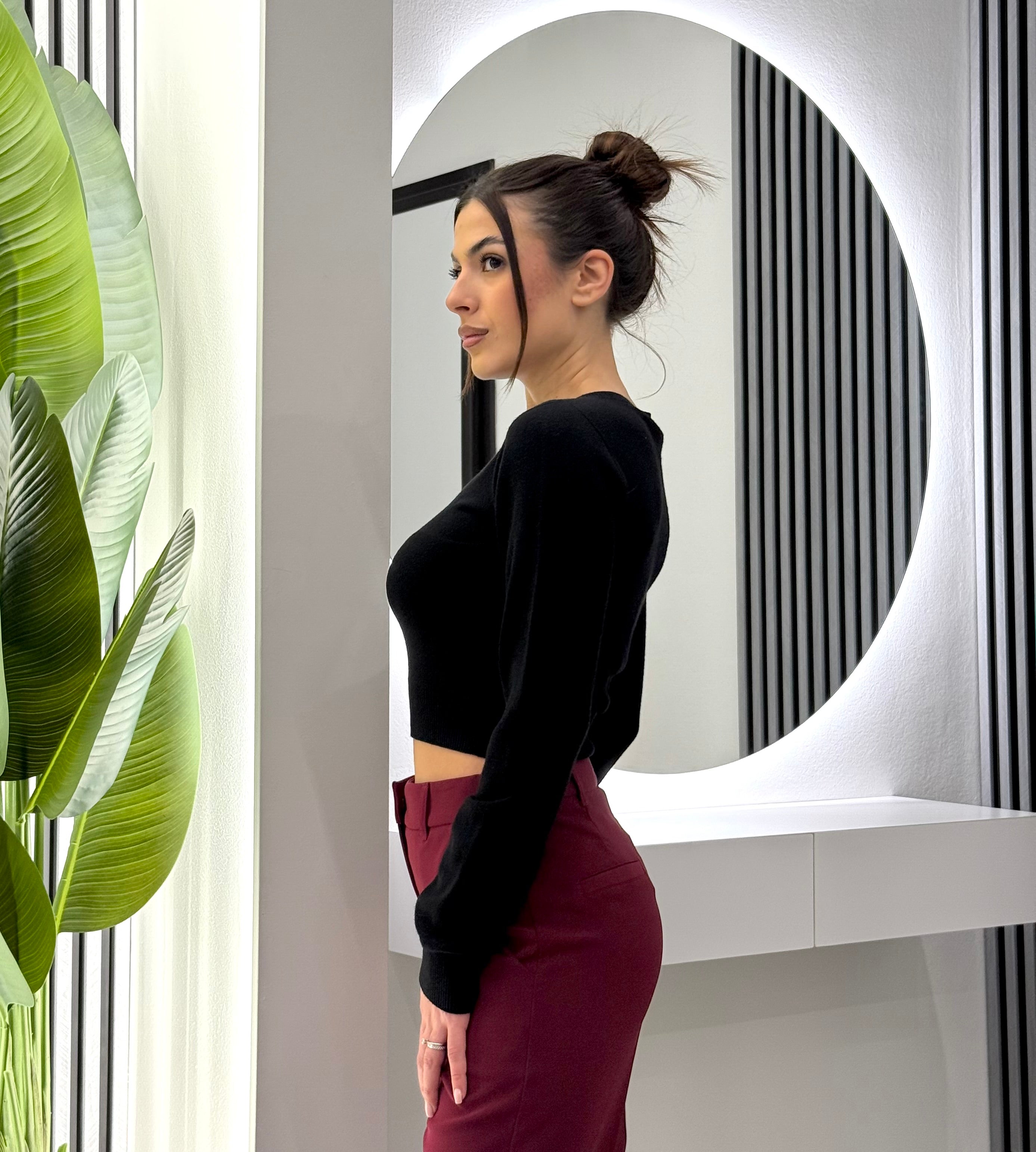 Kontatto - Girocollo Cropped Nero