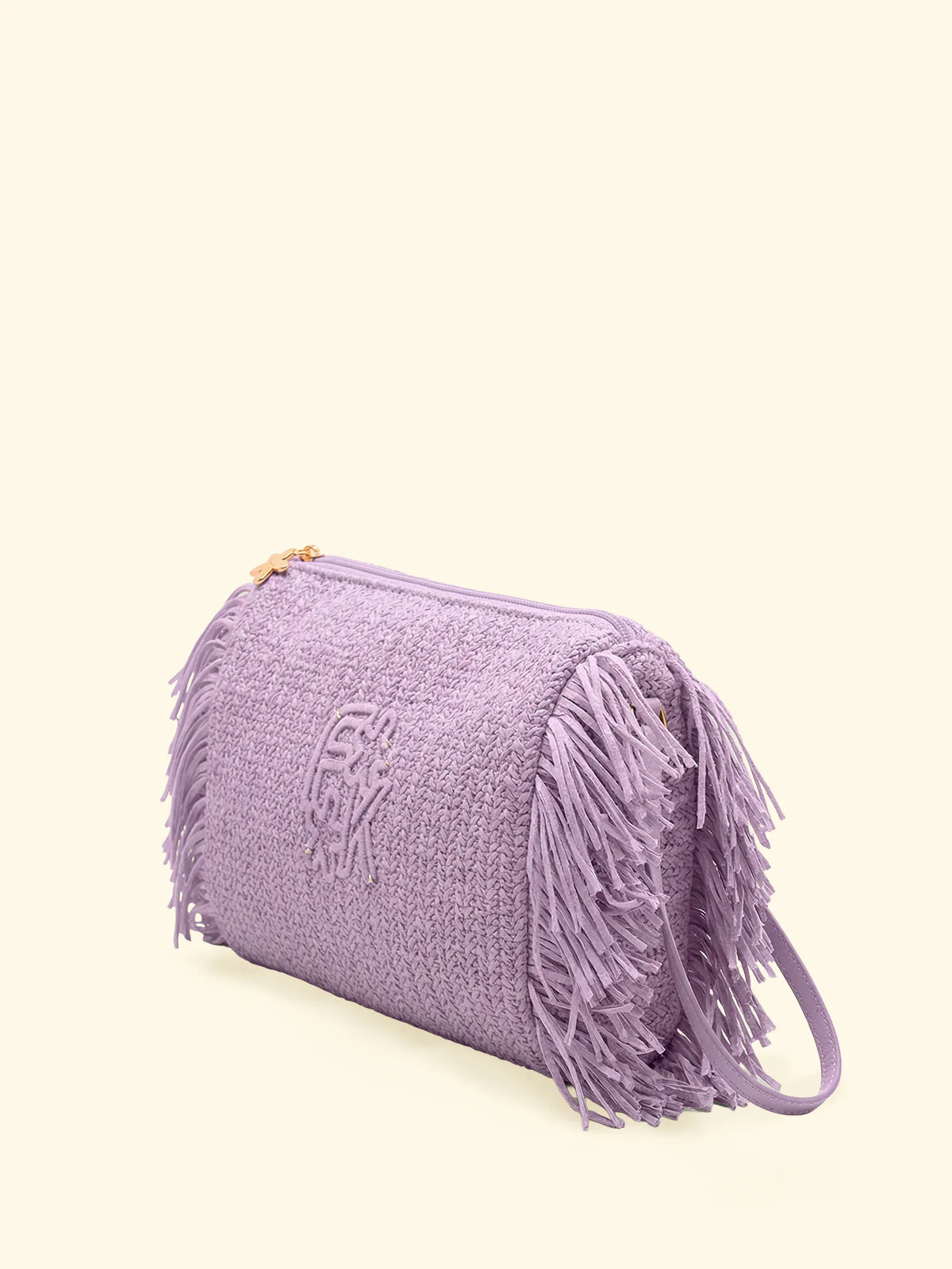 F**K - Maxi Pochette Paglia Frange e Zip SW0050-LC