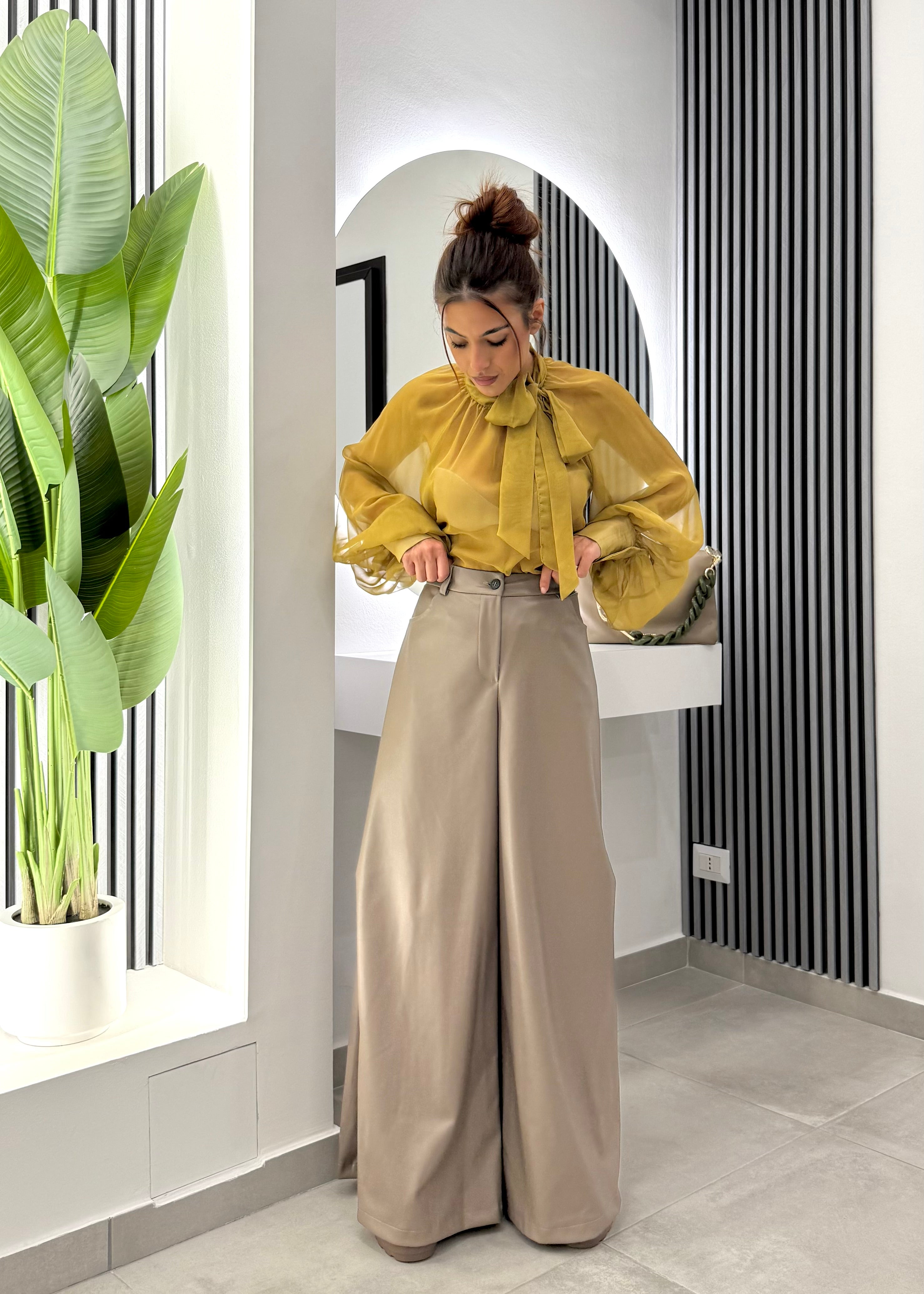 Kontatto - Pantalone Ampio Ecopelle