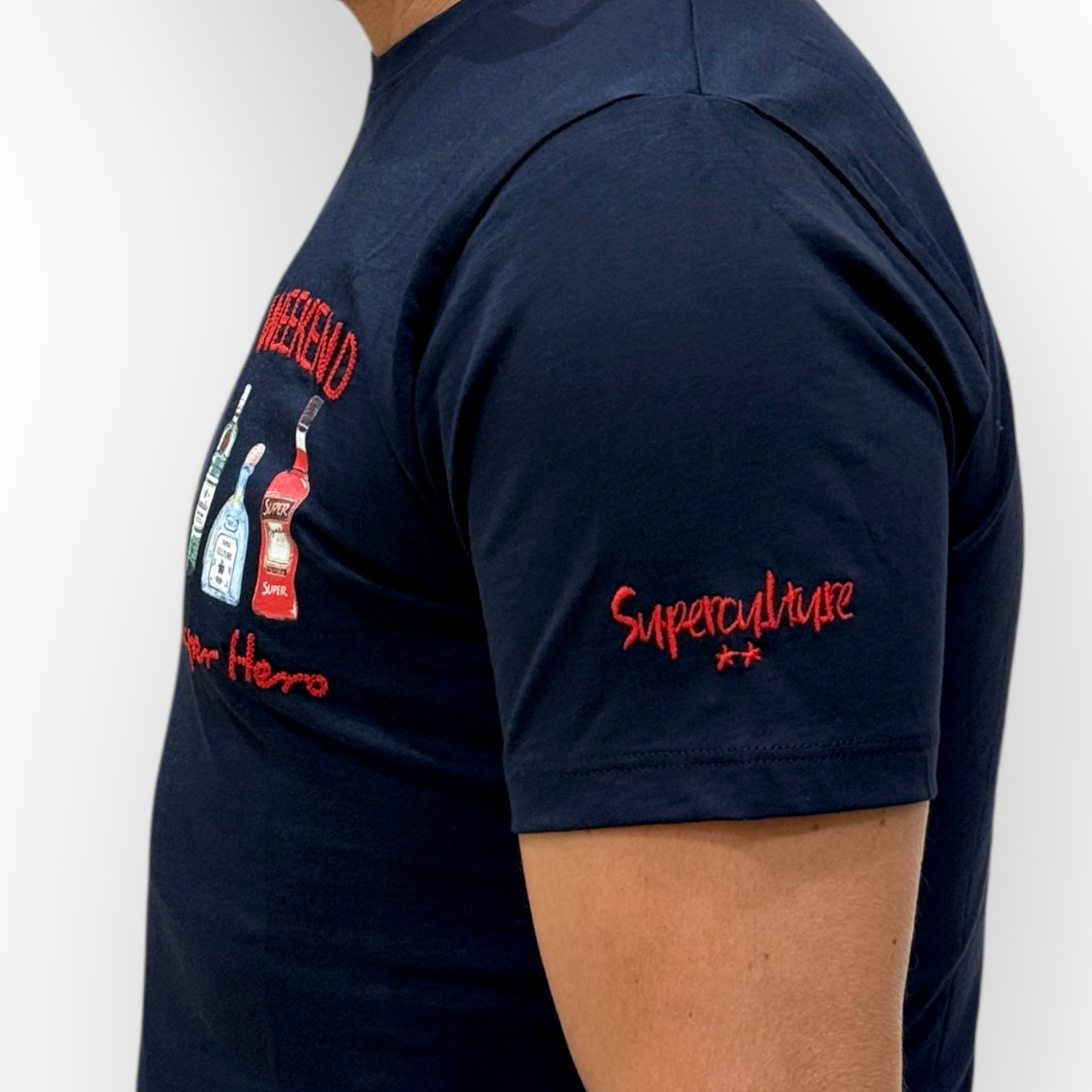 Superculture - T-Shirt "Weekend Super Hero" Blu