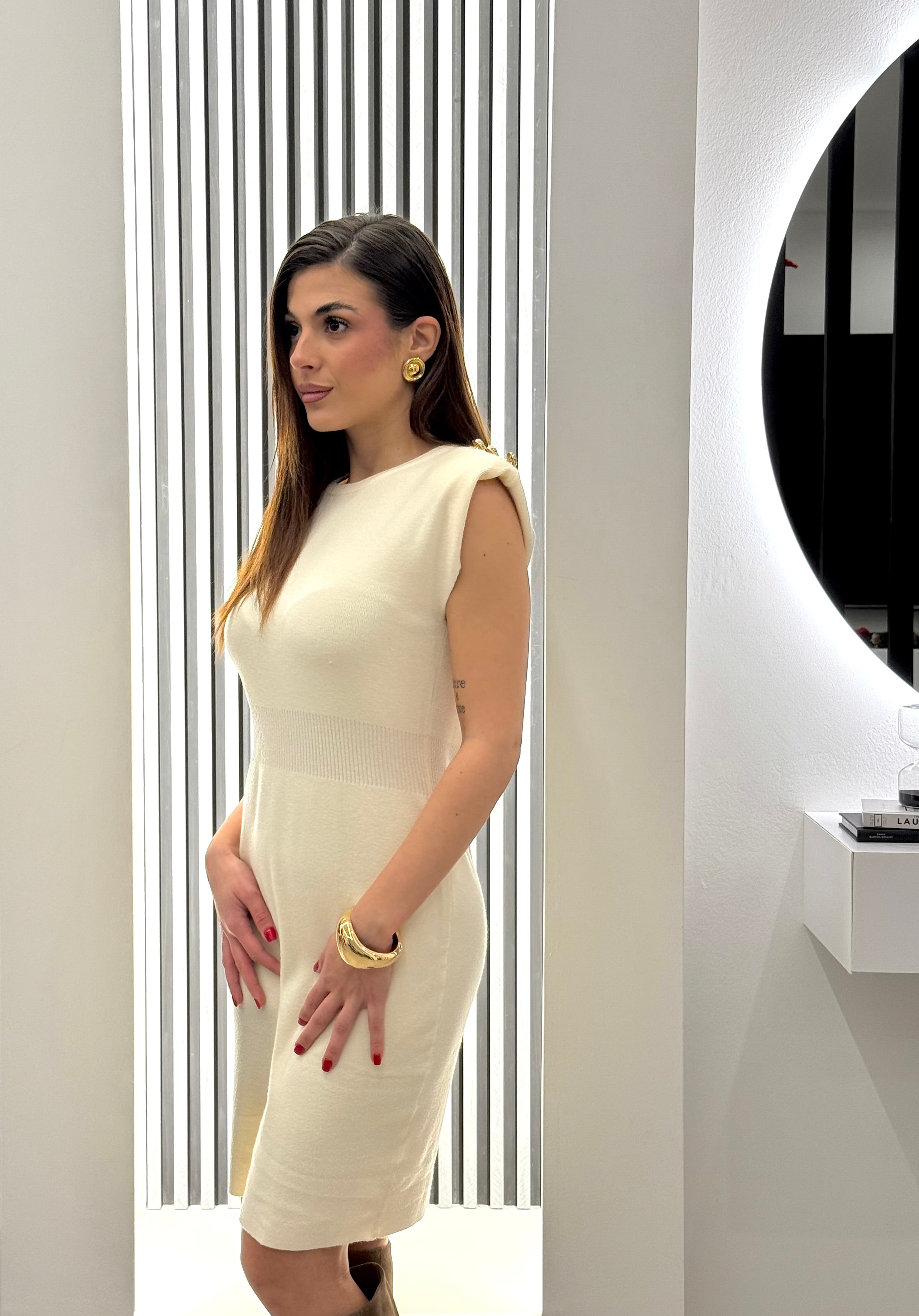 Koralline - Abito Spalline Panna