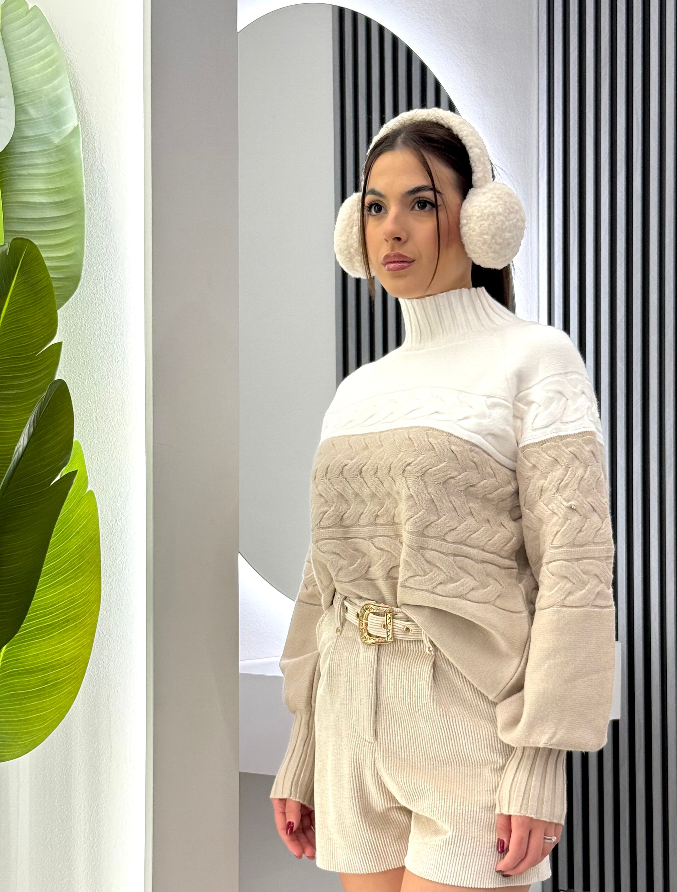 Club Crochet - Maglia Trecce Bicolore