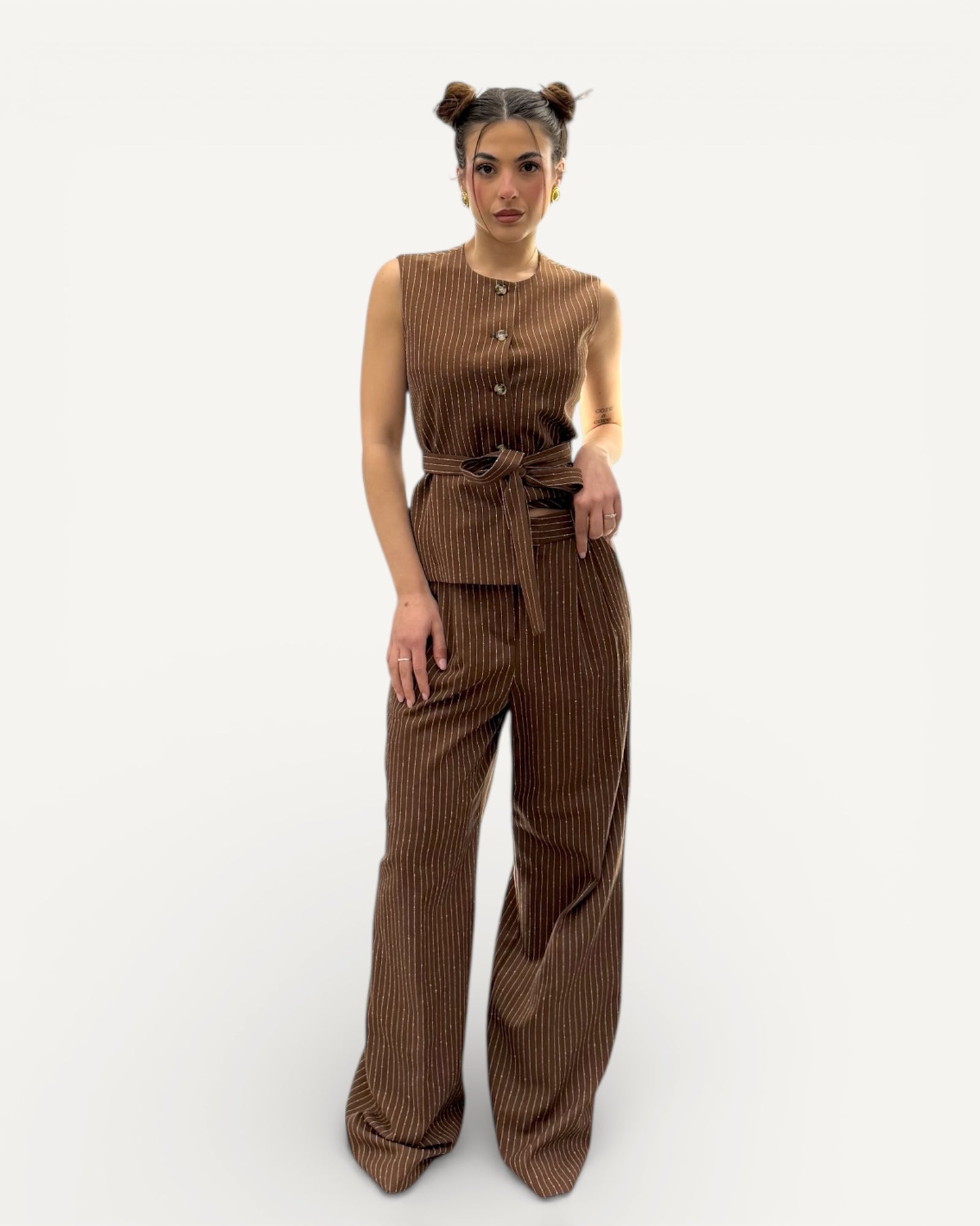 Kontatto - Pantalone Pences Gessato