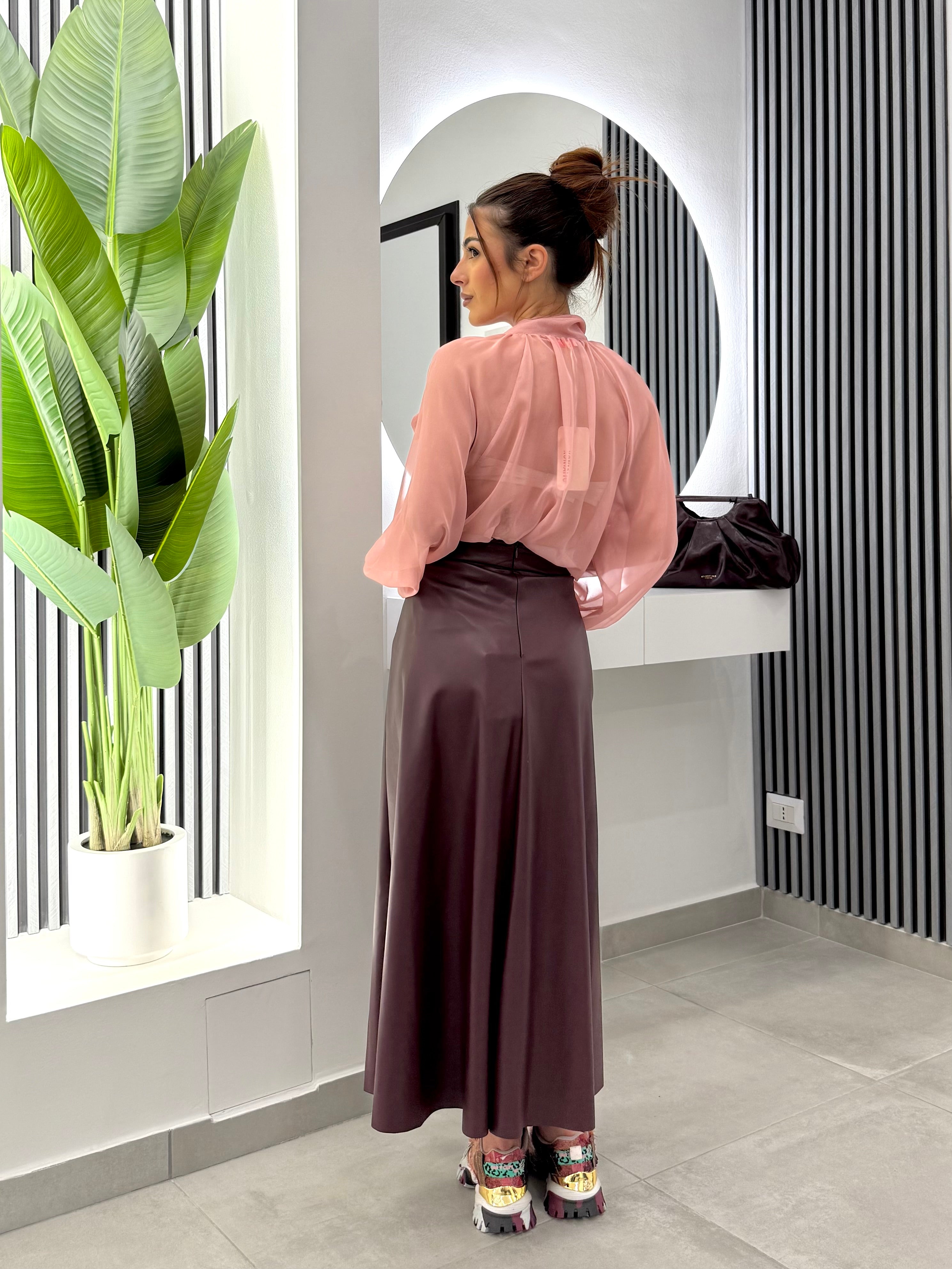Kontatto - Longuette Ecopelle Bordeaux