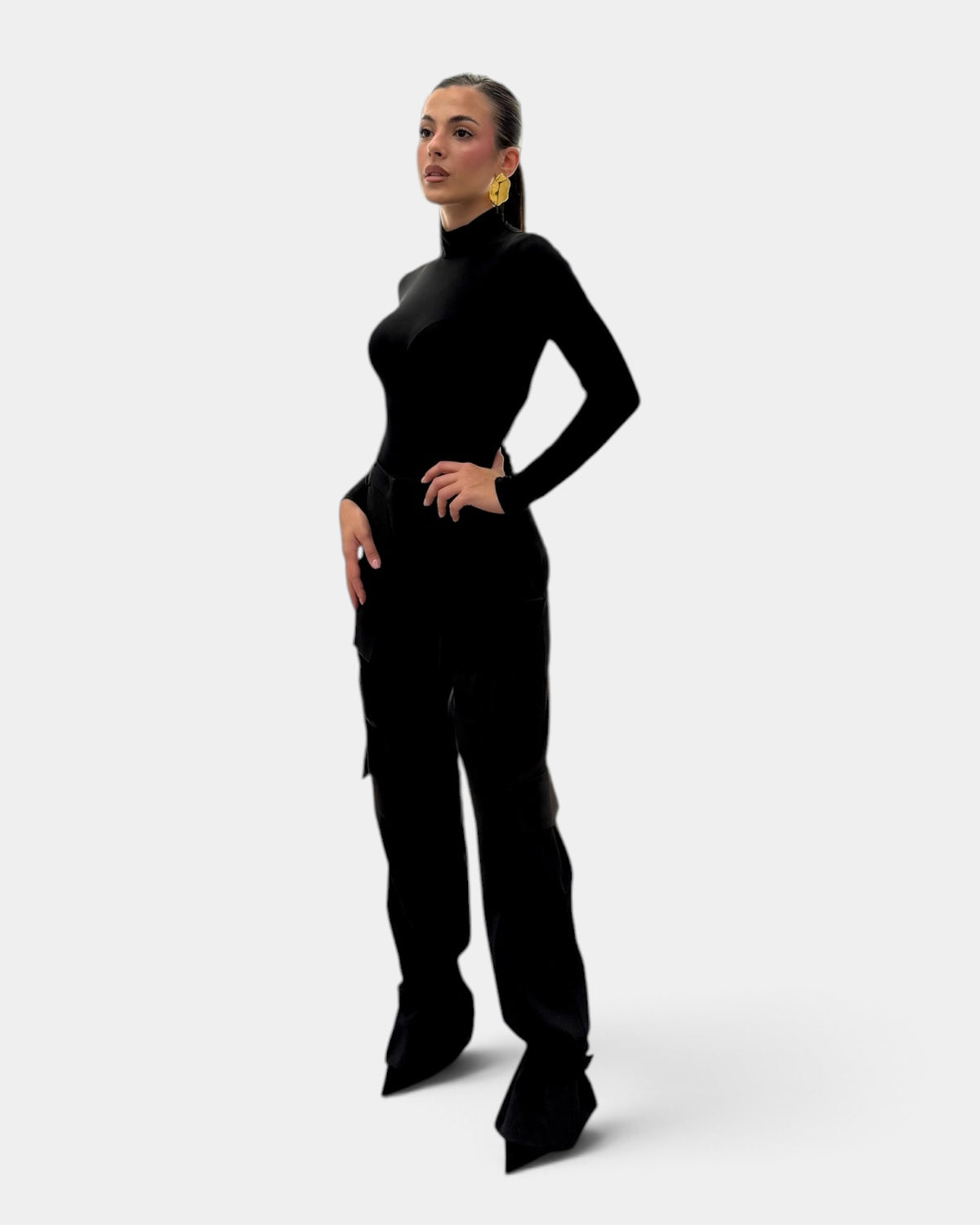 Silence Limited - Pantalone Cargo Sophie Nero