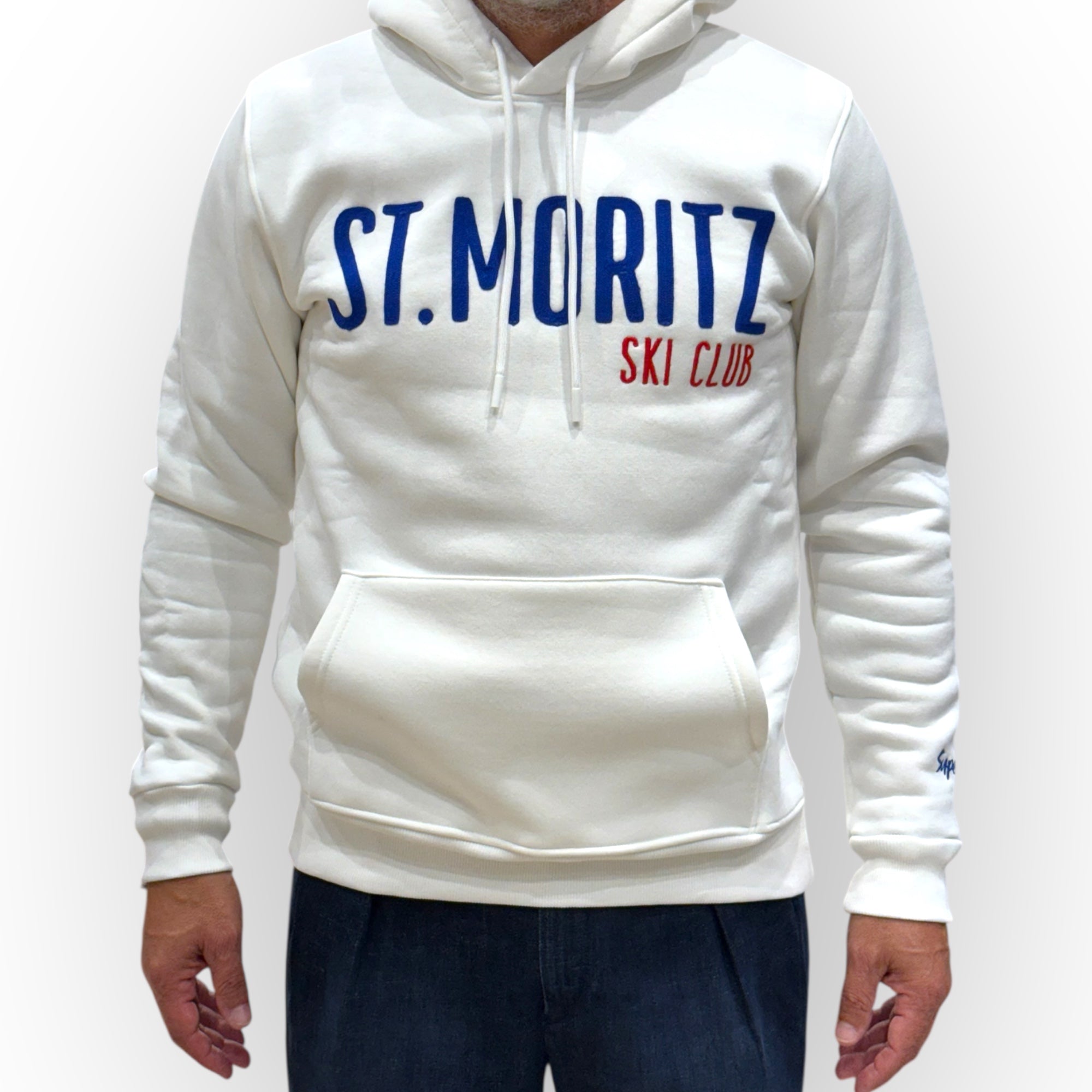 Superculture - Felpa Con Cappuccio "St. Moritz" Bianca