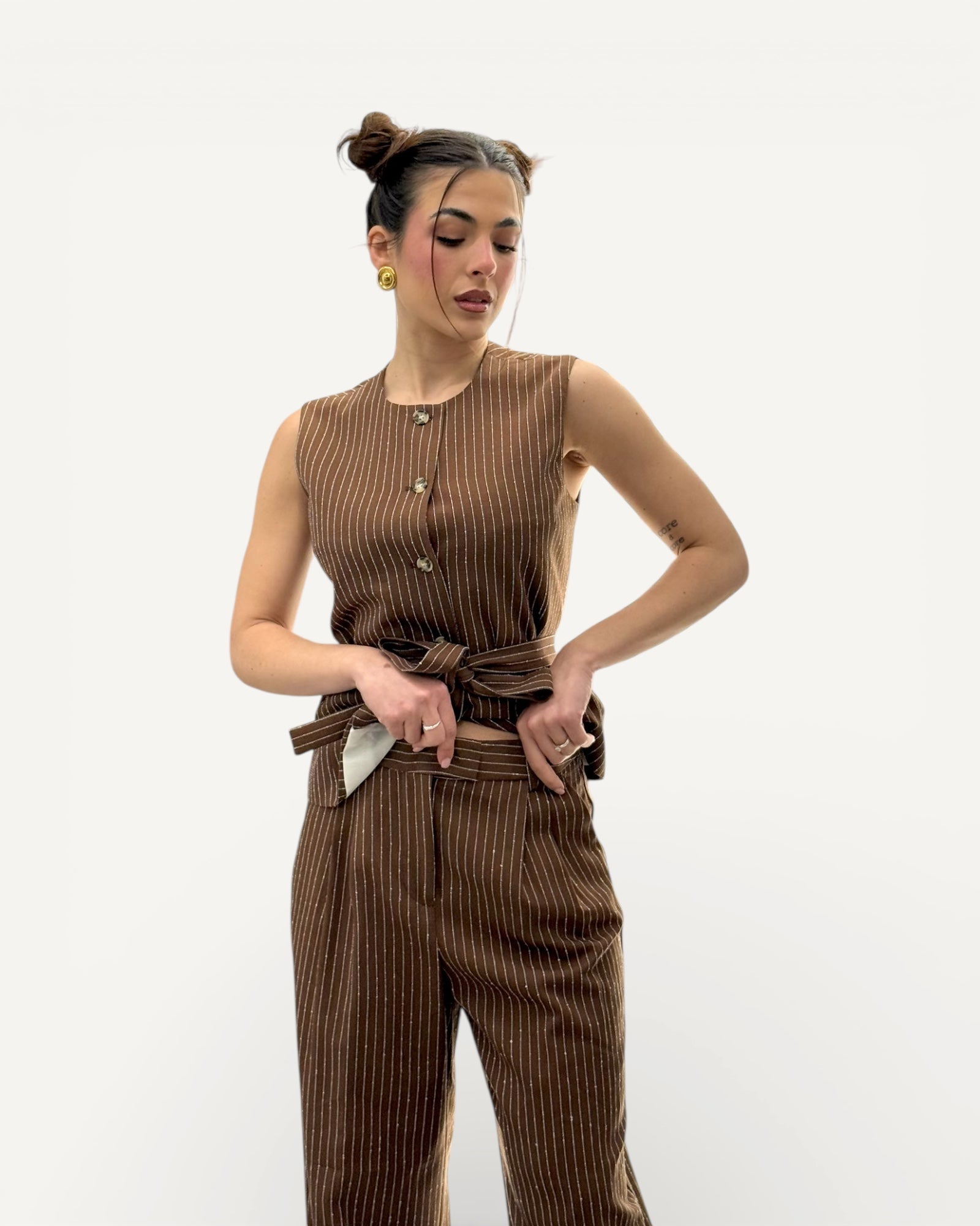 Kontatto - Gilet Cintura Gessato